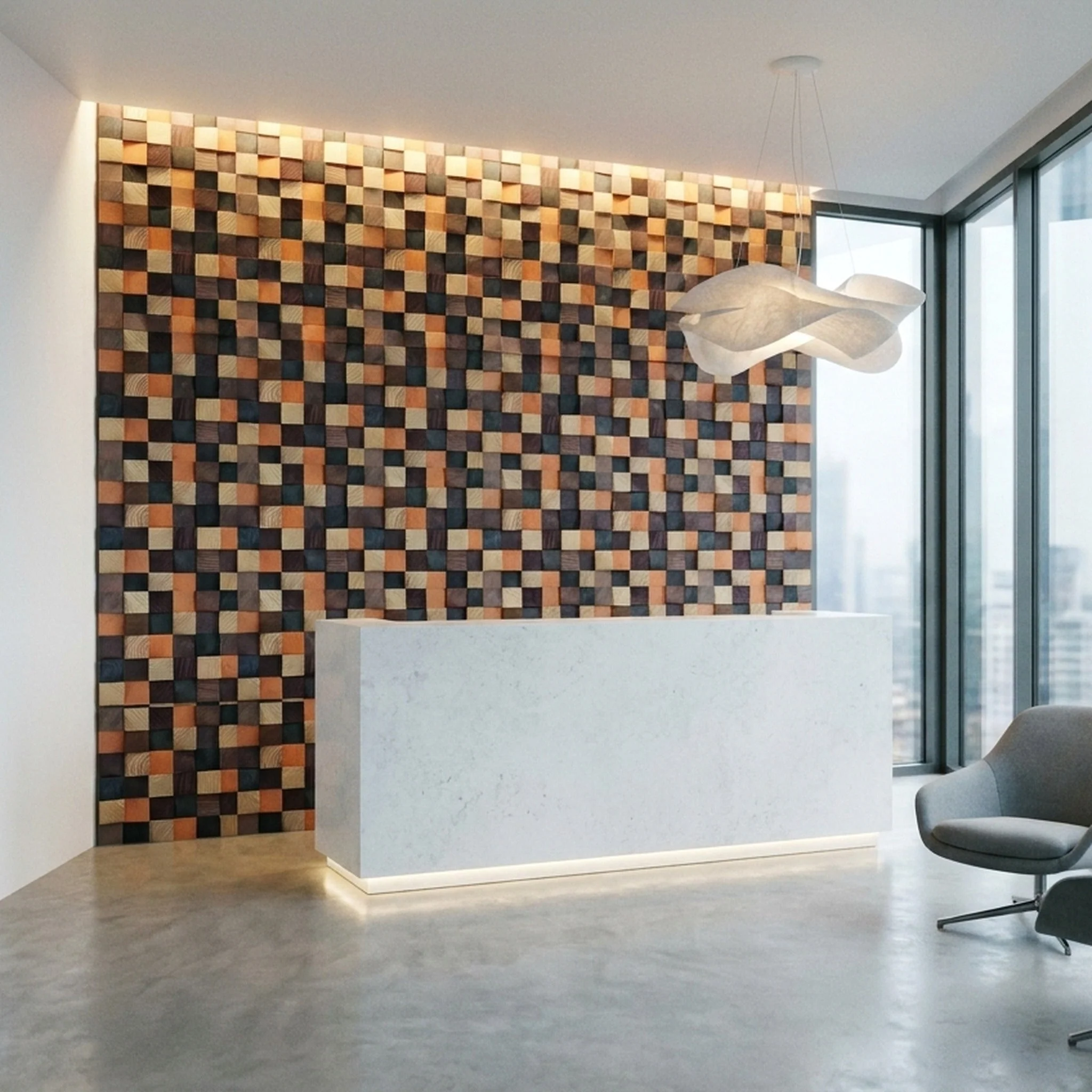 3D Wood Wall Panel | Bold Pine | 12×12"