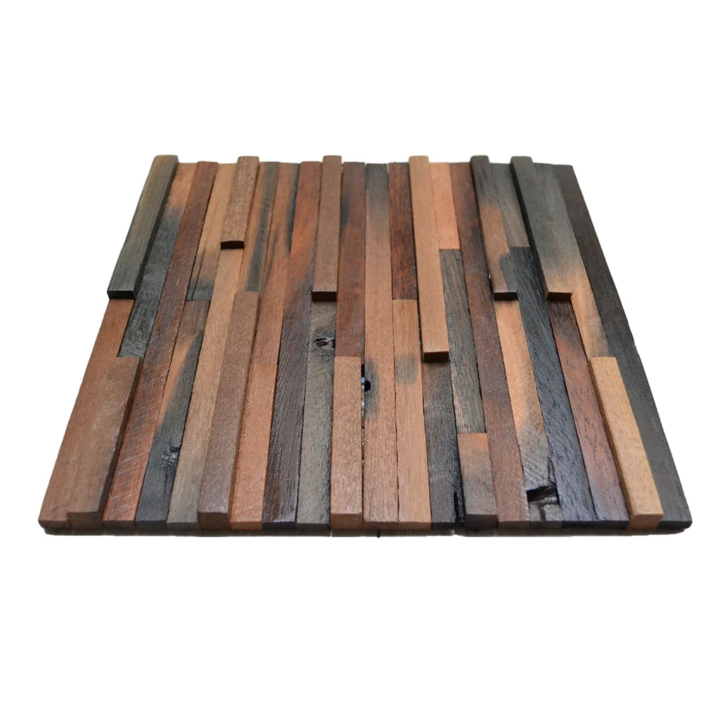 3D Wood Wall Panel | Compact Shipwood | 12×12" - Image 4
