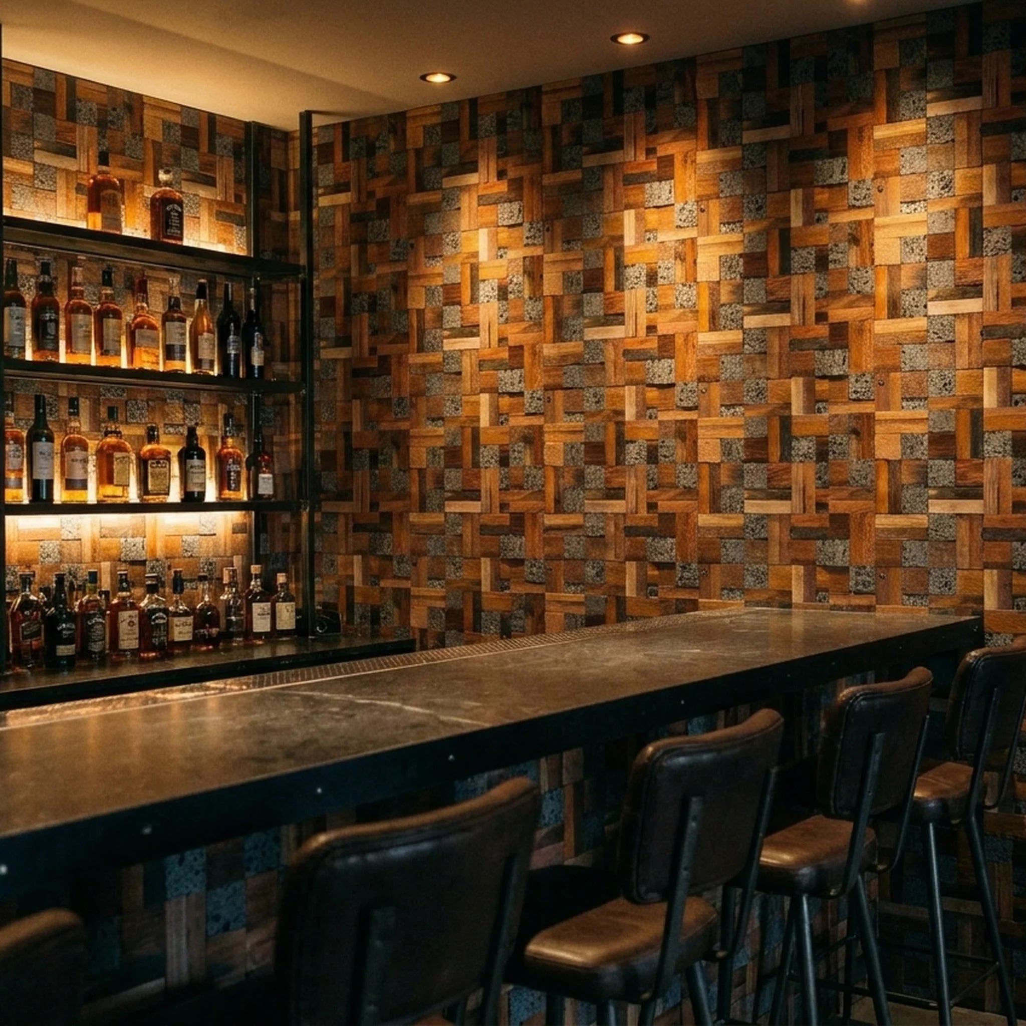3D Wood Wall Panel | Lava Mix | 12×12" - Image 3