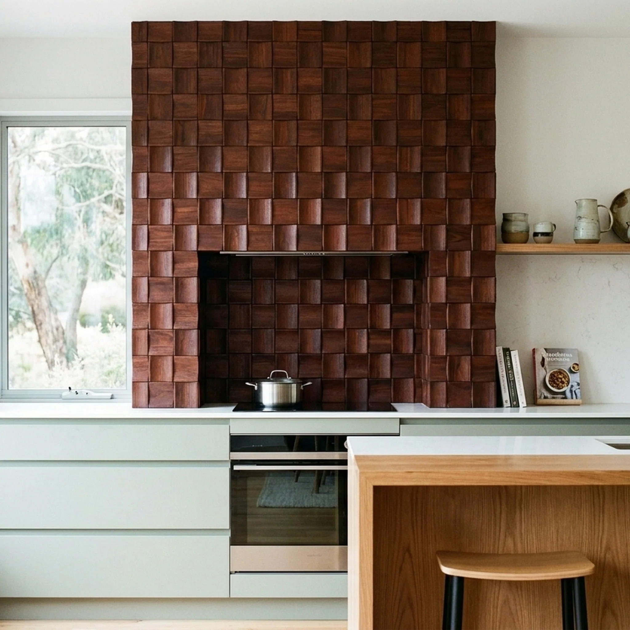 3D Wood Wall Panel | Merbau Long | 12×24"