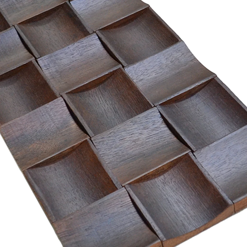 3D Wood Wall Panel | Merbau Long | 12×24" - Image 8