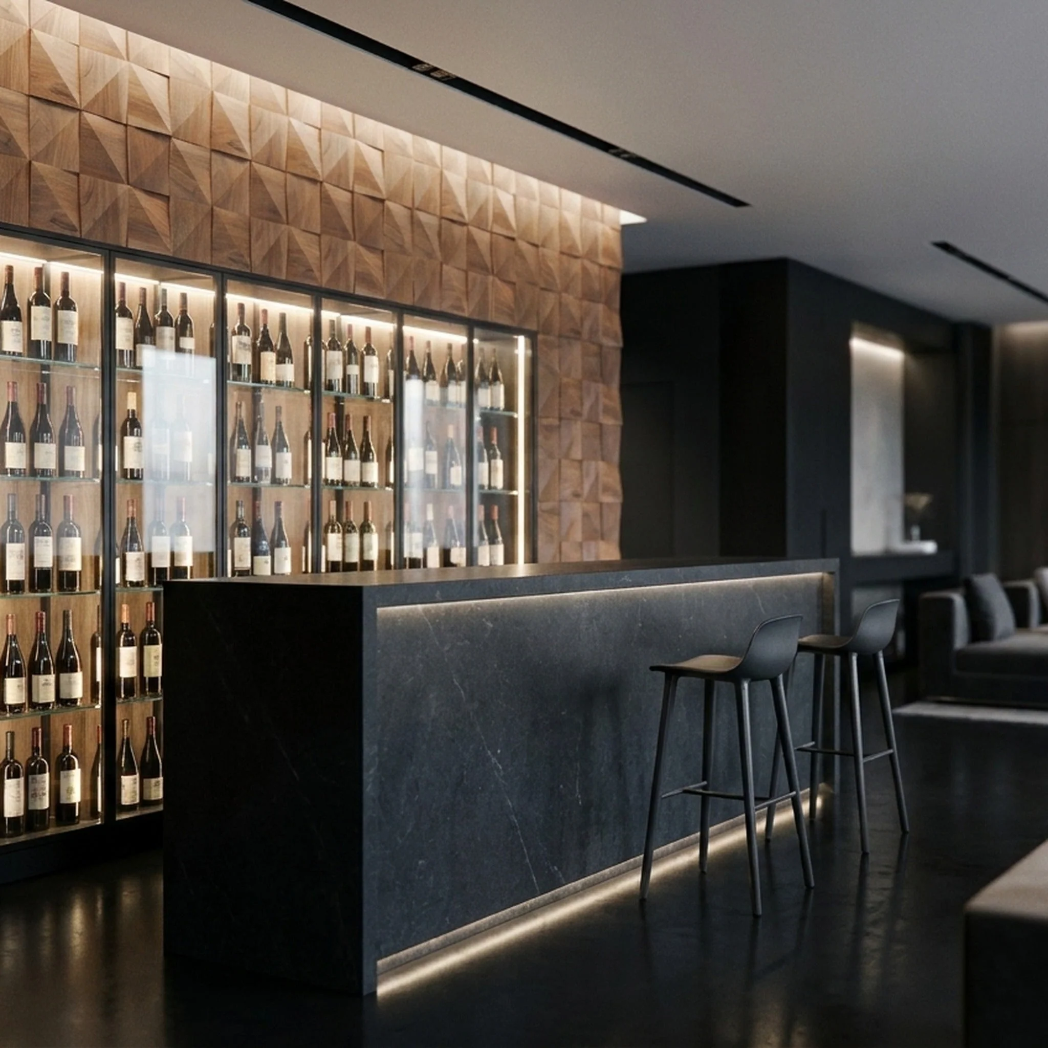 3D Wood Wall Panel | Slim Walnut | 7.9×15.8"