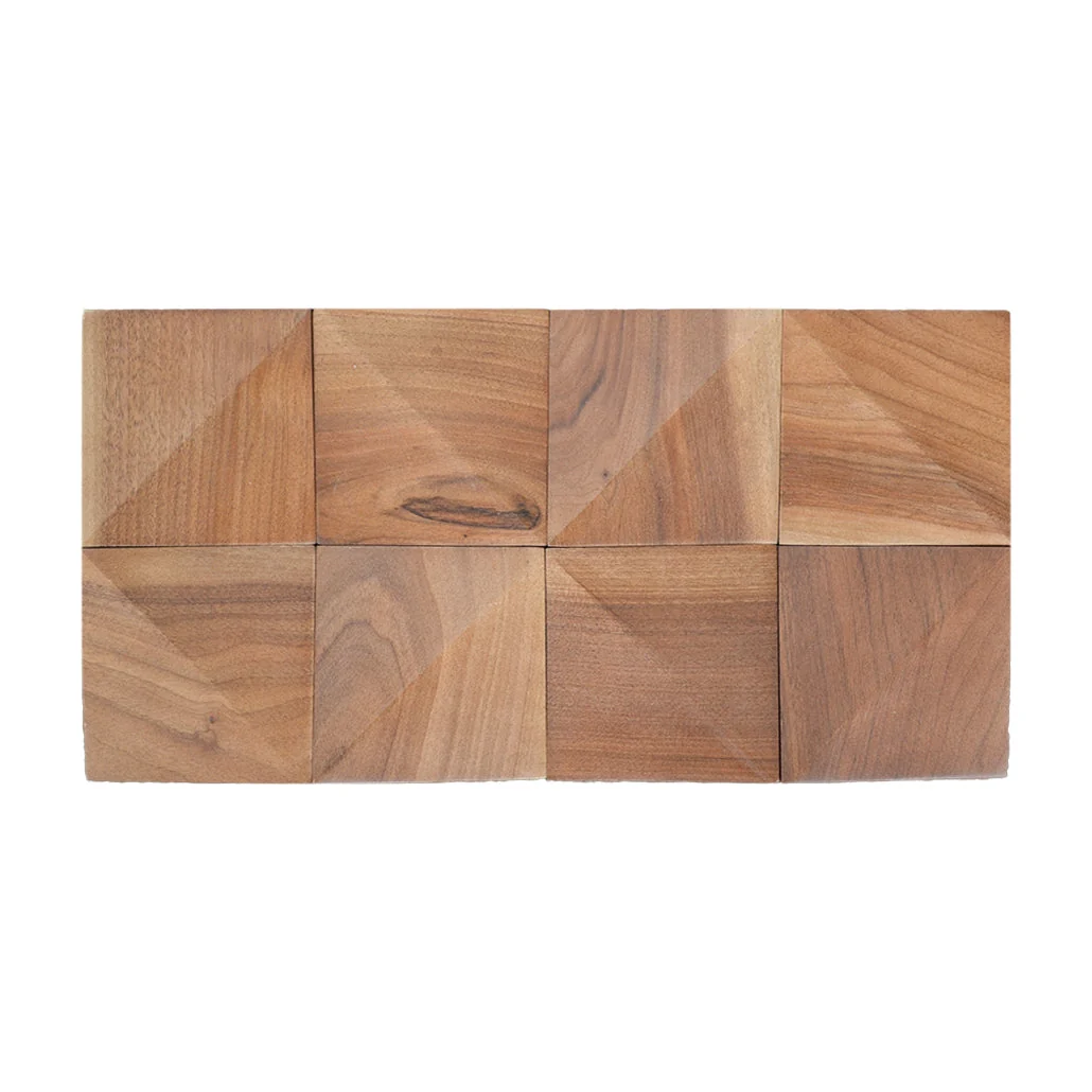 3D Wood Wall Panel | Slim Walnut | 7.9×15.8" - Image 2