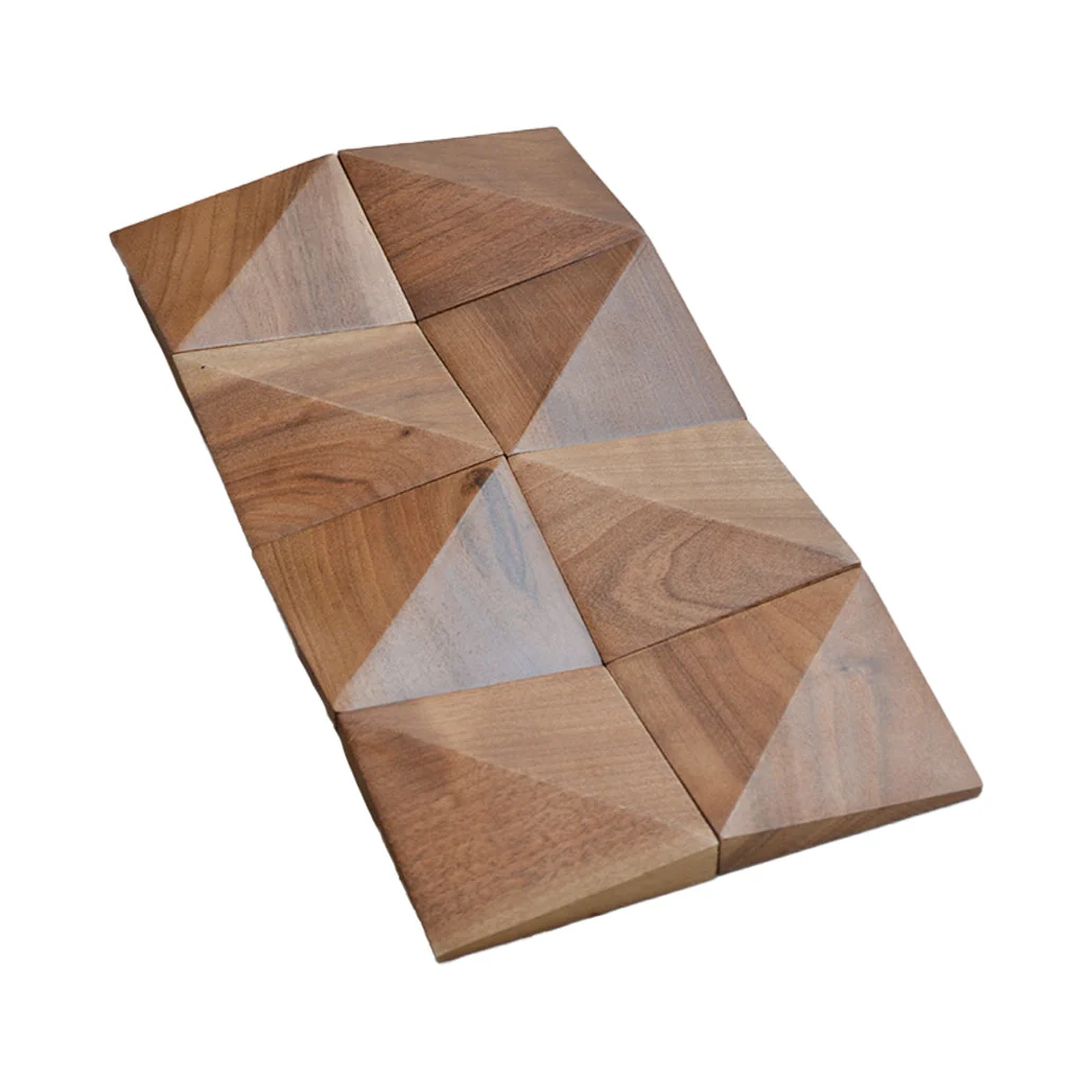 3D Wood Wall Panel | Slim Walnut | 7.9×15.8" - Image 4
