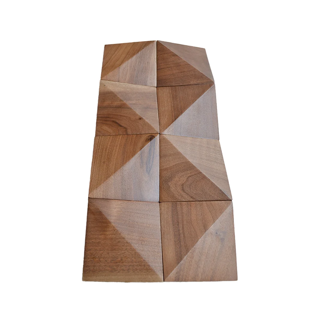 3D Wood Wall Panel | Slim Walnut | 7.9×15.8" - Image 6