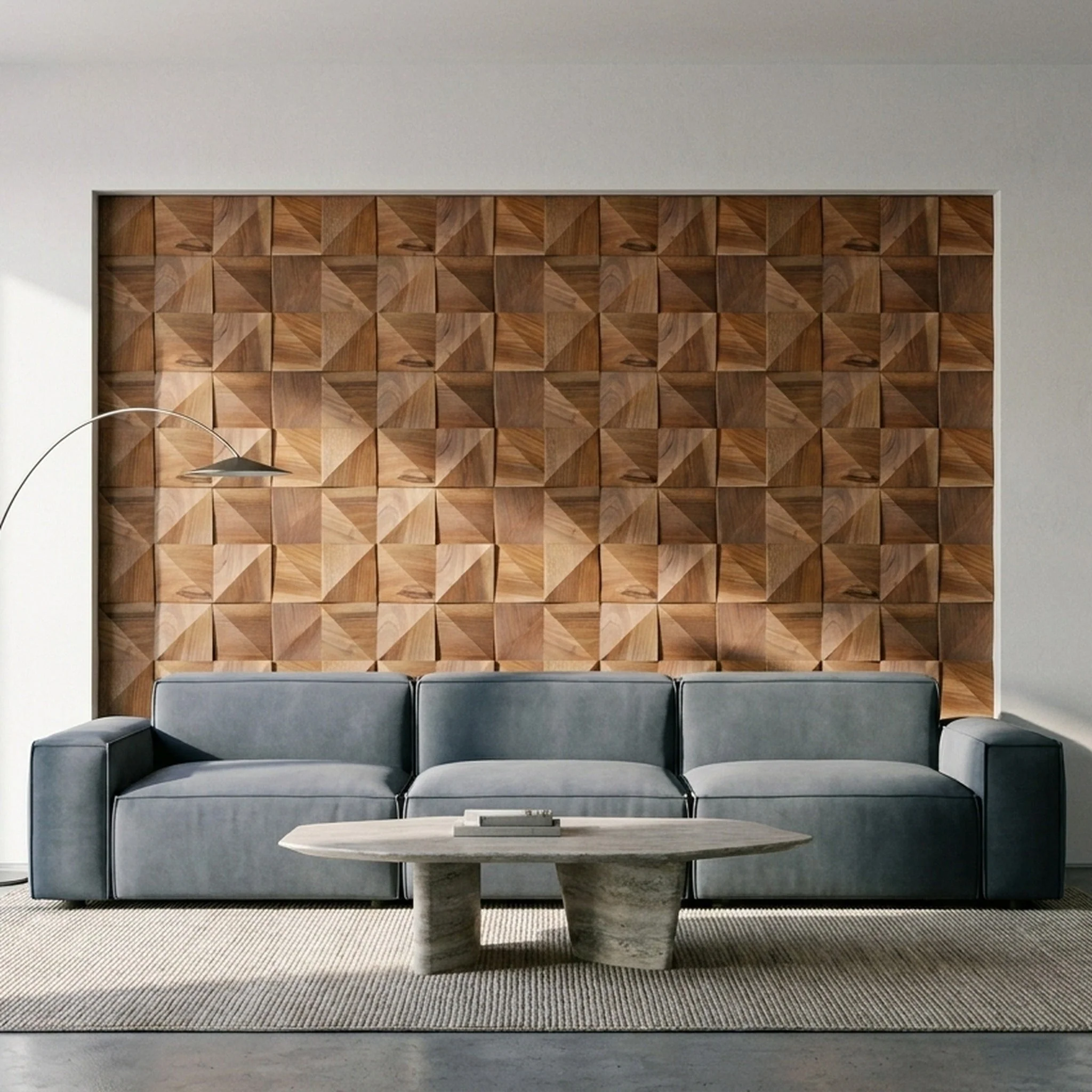 3D Wood Wall Panel | Slim Walnut | 7.9×15.8" - Image 7