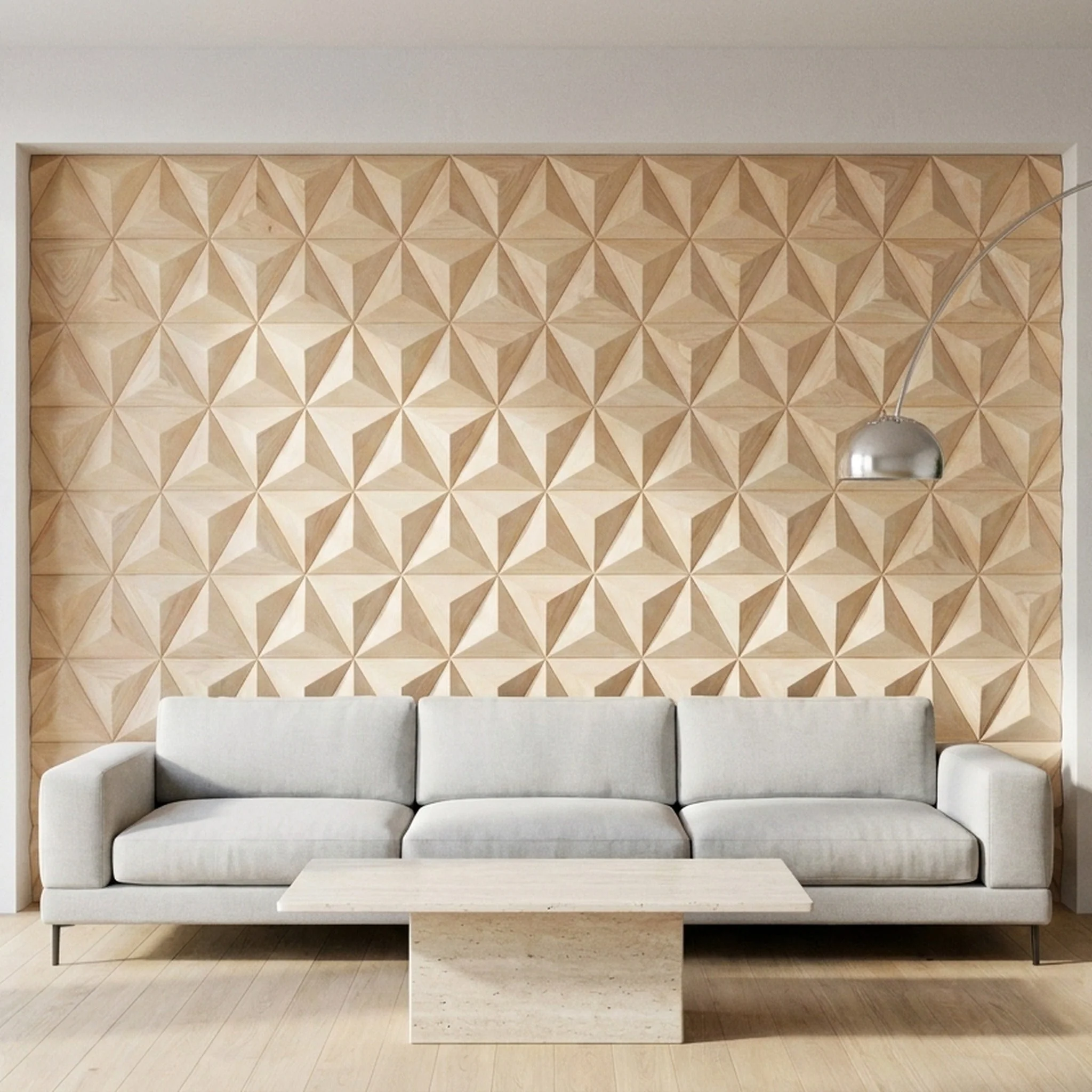 3D Wood Wall Panel | Spacious Rubber | 11.8×13.8" - Image 3