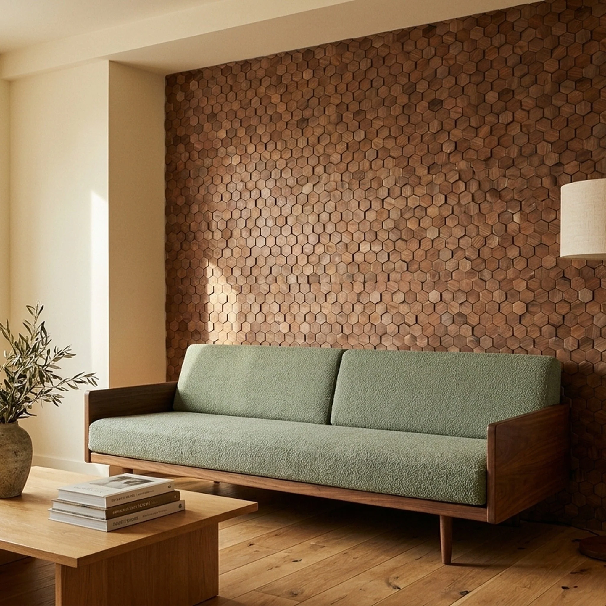 3D Wood Wall Panel | Velvet Walnut | 12.4×11.8" - Image 5