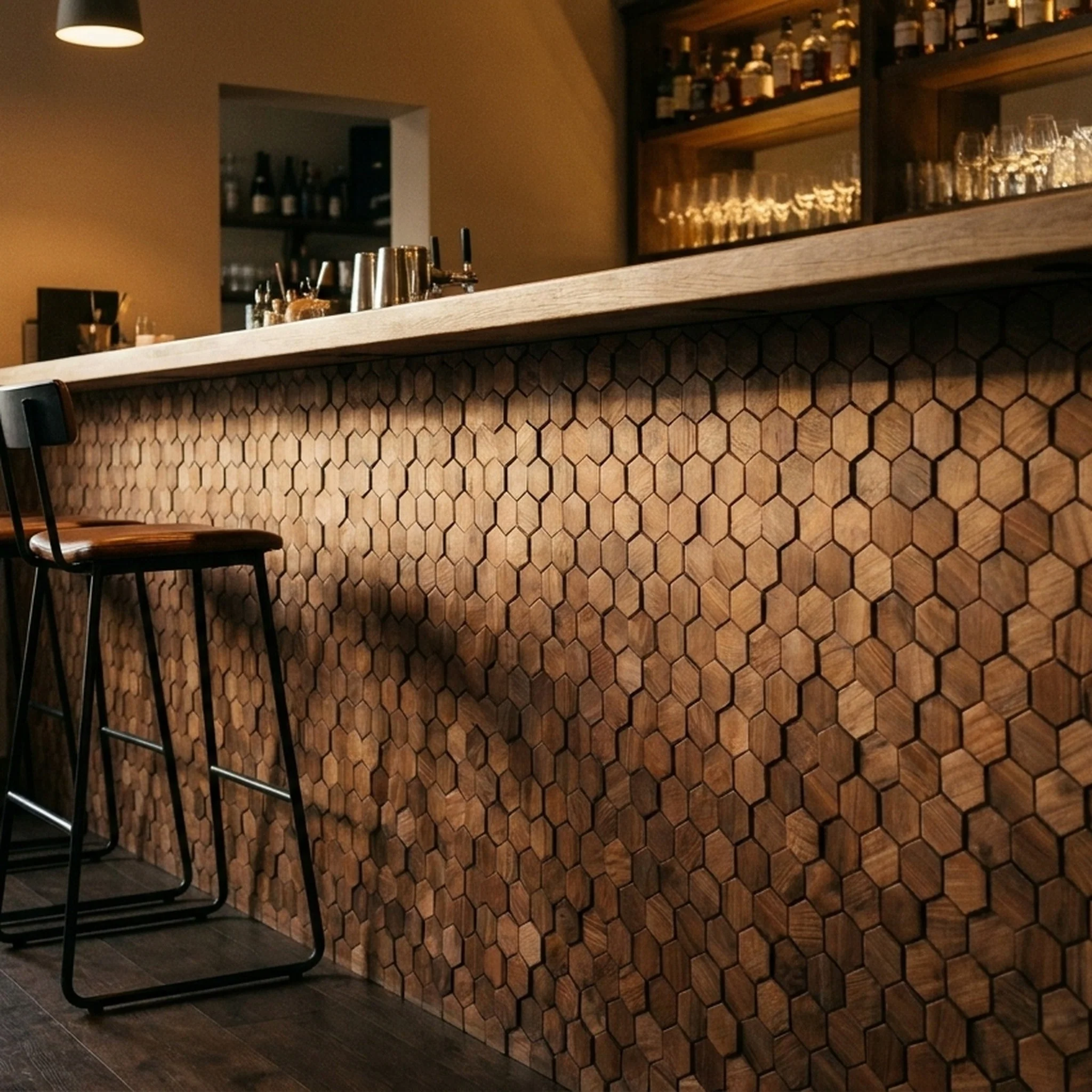 3D Wood Wall Panel | Velvet Walnut | 12.4×11.8" - Image 7