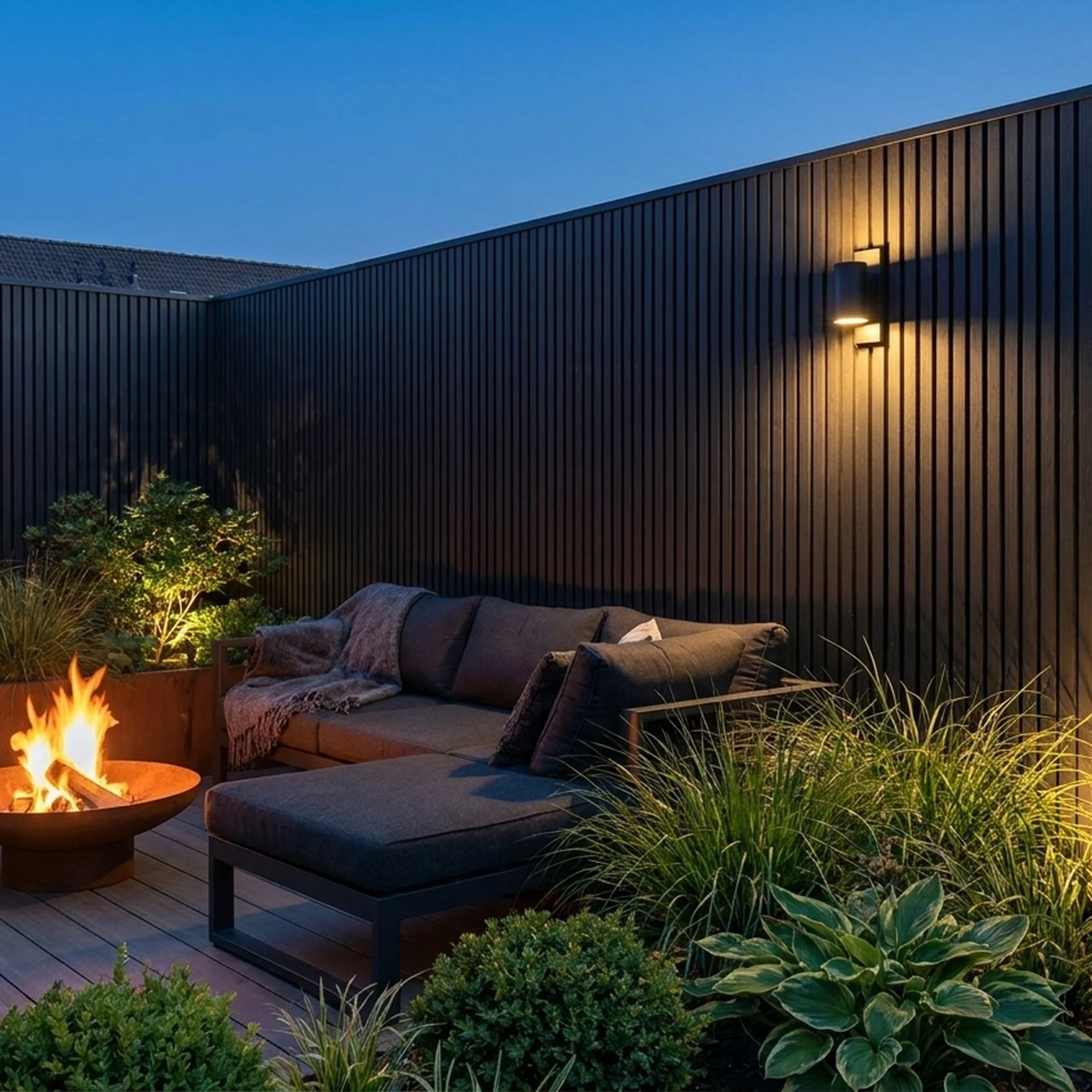 Exterior Wall Panel Black 94.5" | Garden | 3D Wood Grain (2 Panels per Box) - Image 3