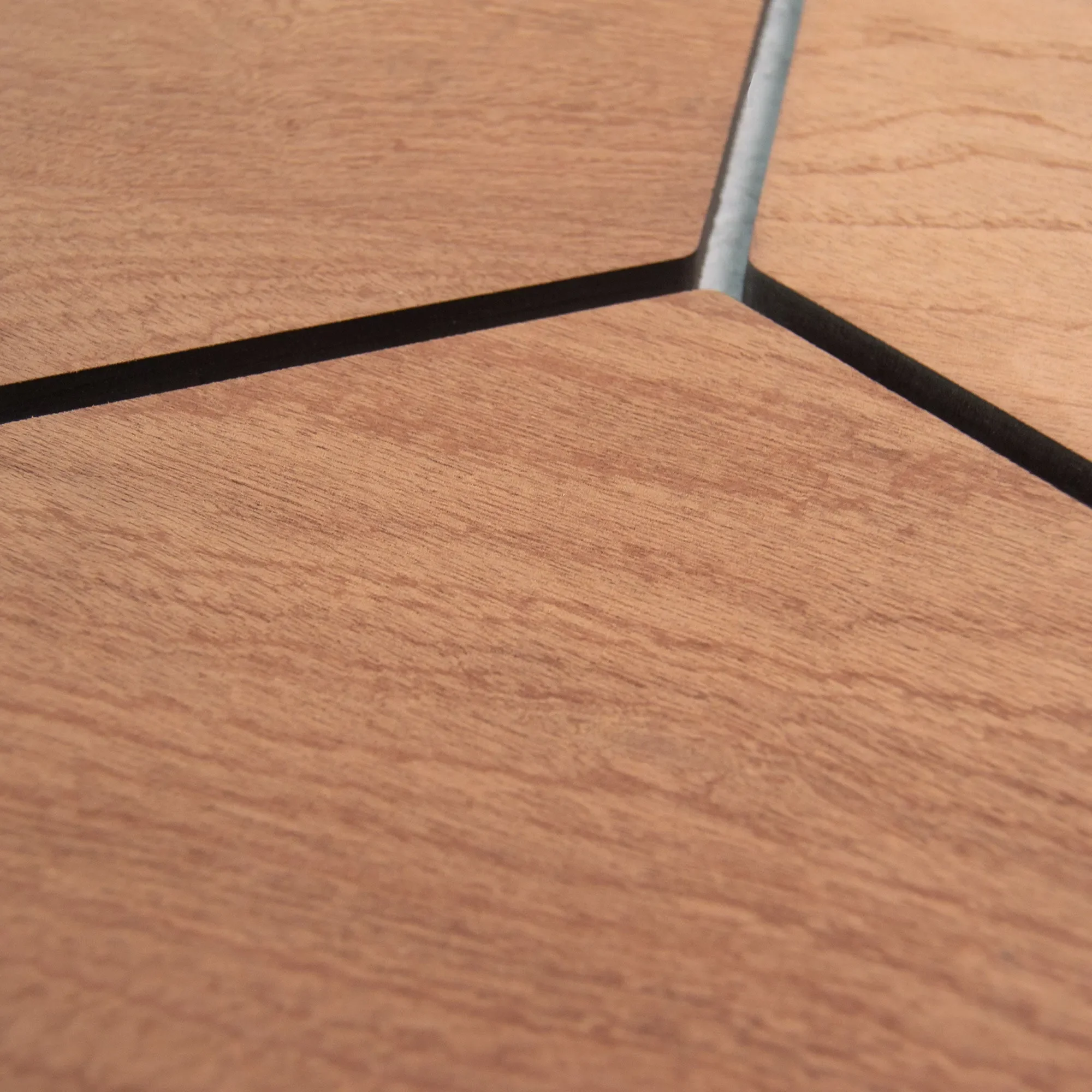 Hexagon Acoustic Panel | Smoked Oak with Gray Felt 32 Inch (4 Panels per Box) | Wall Decor - Image 8