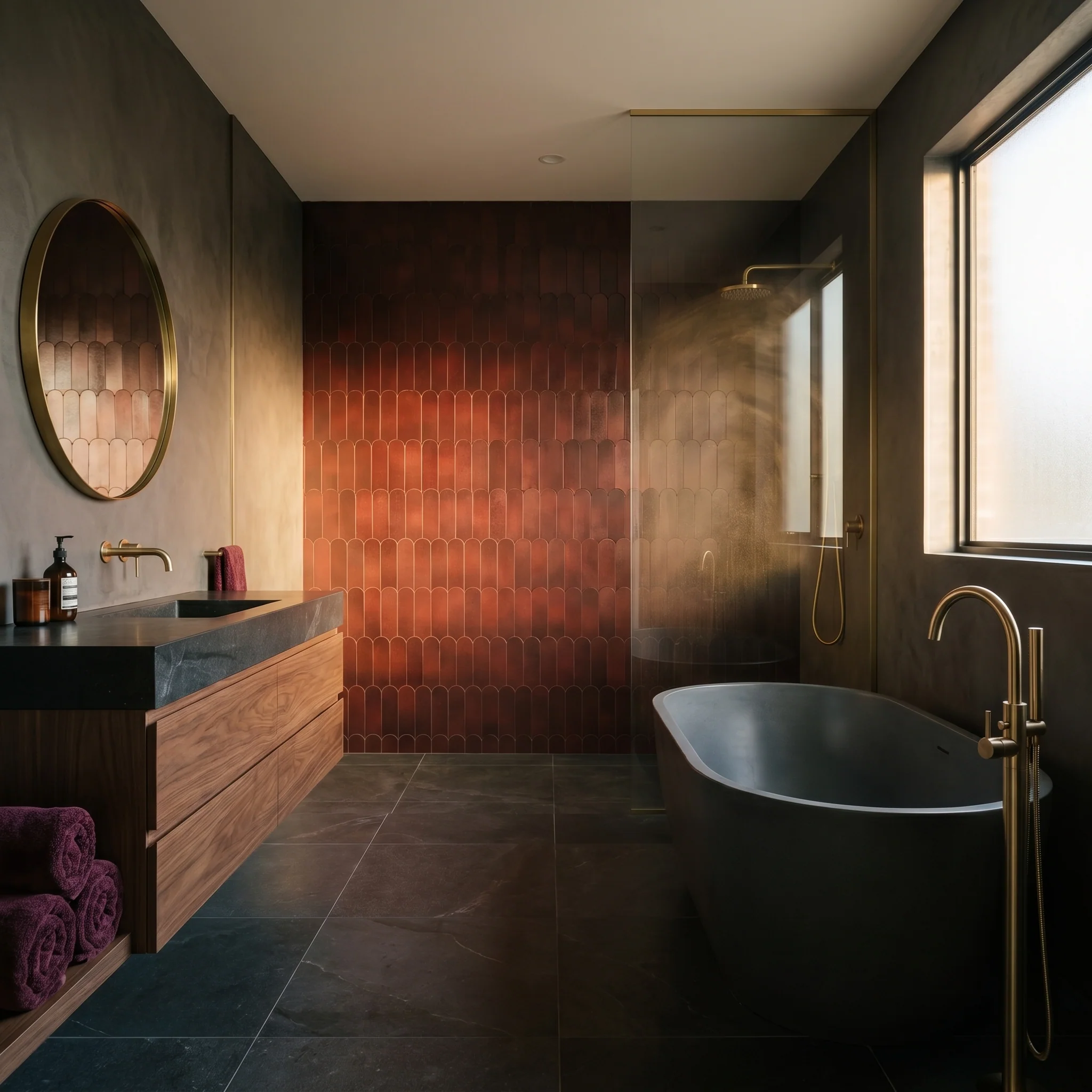 Peel and Stick Backsplash | Arch Burgundy | 11.73×11.34" - Image 5