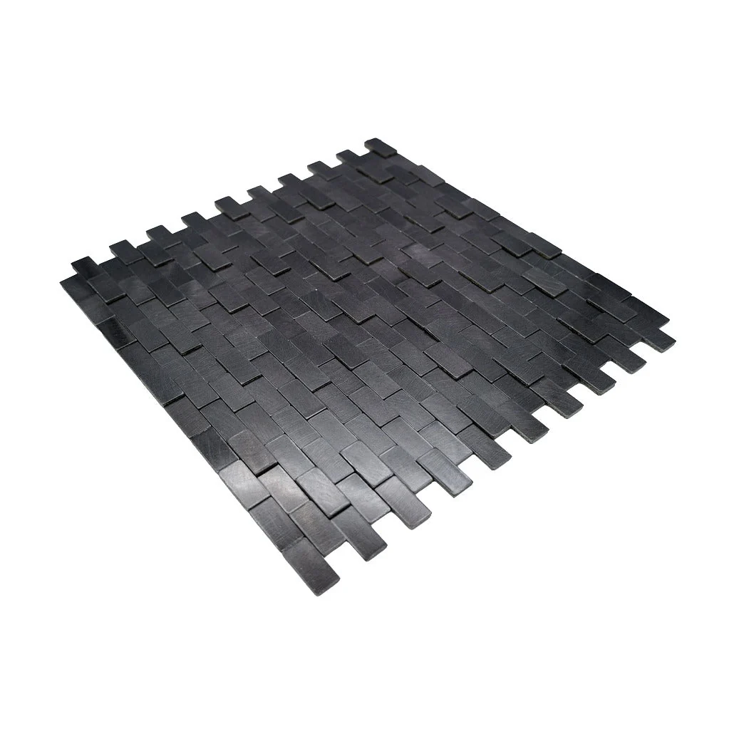 Peel and Stick Backsplash | Brick 3D Graphite | 11.73×11.81" - Image 6