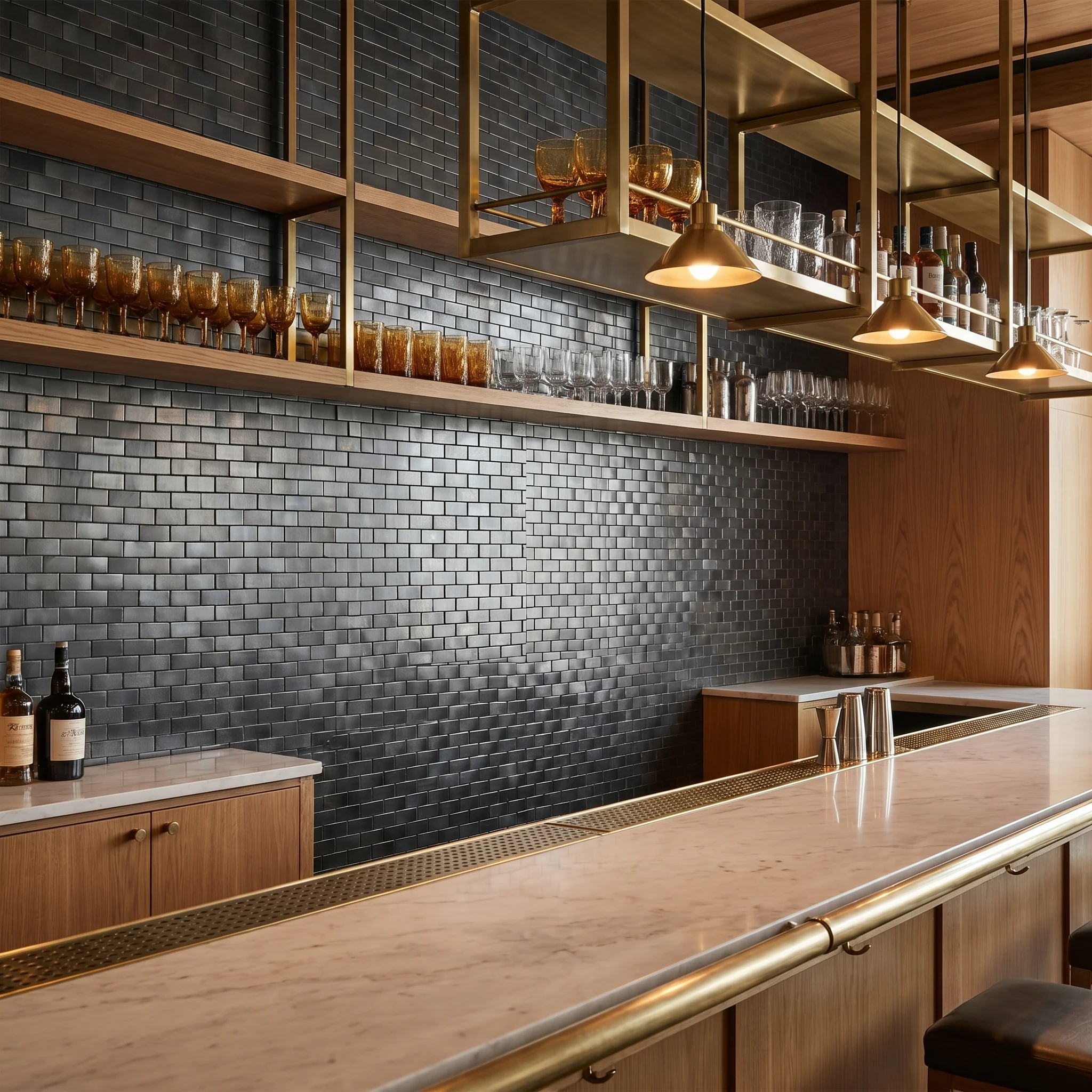 Peel and Stick Backsplash | Brick 3D Anthracite | 11.73×11.81" - Image 7