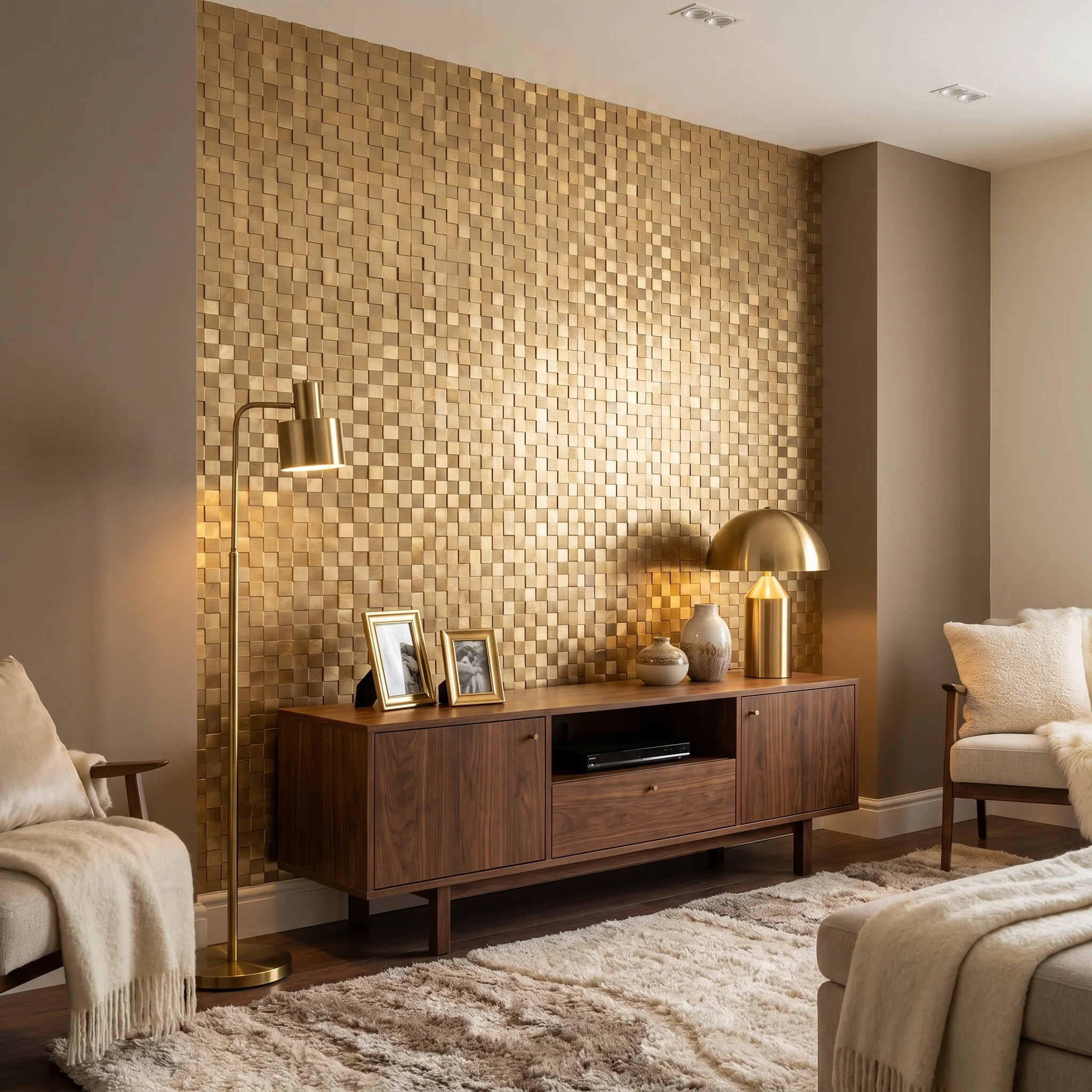 Peel and Stick Backsplash | Brick 3D Gold | 11.73×11.81" - Image 9