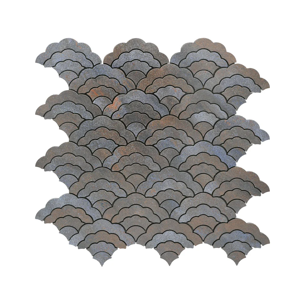 Peel and Stick Backsplash | Fan Anthracite | 10.55×11.06" - Image 2