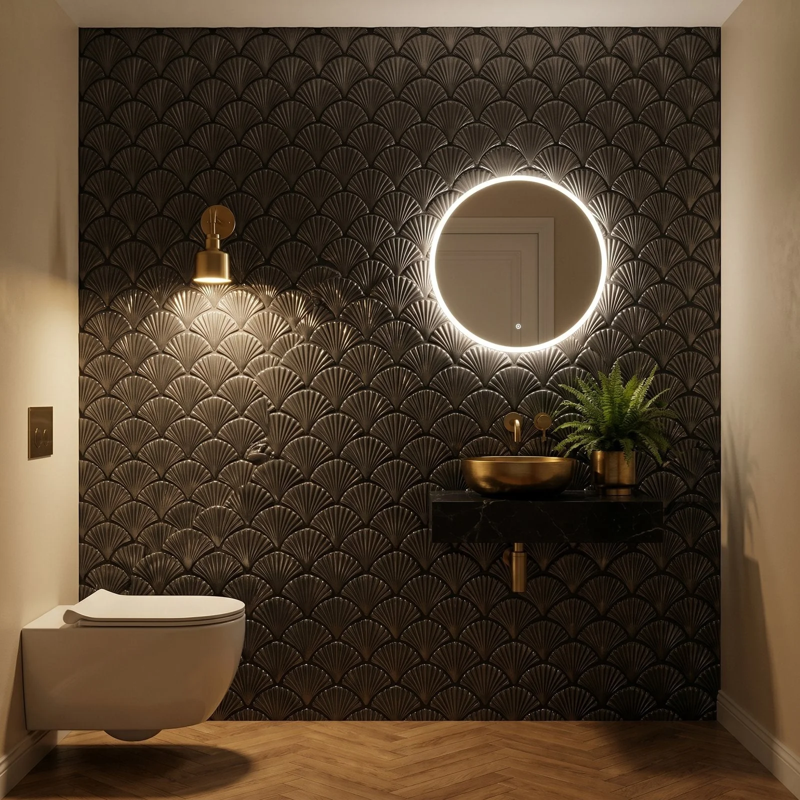 Peel and Stick Backsplash | Fan Anthracite | 10.55×11.06" - Image 5