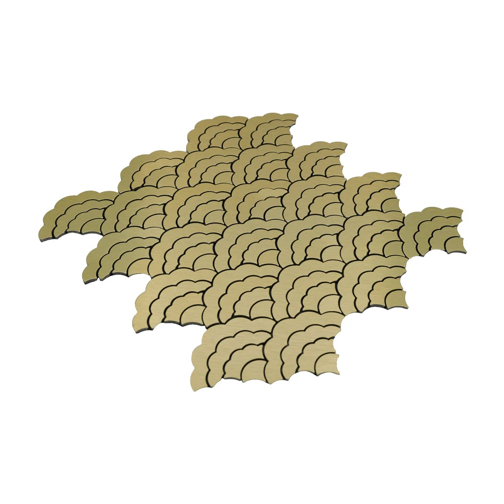 Peel and Stick Backsplash | Fan Gold | 10.55×11.06" - Image 6