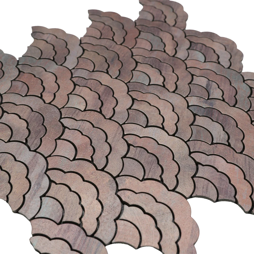 Peel and Stick Backsplash | Fan Mauve | 10.55×11.06" - Image 8