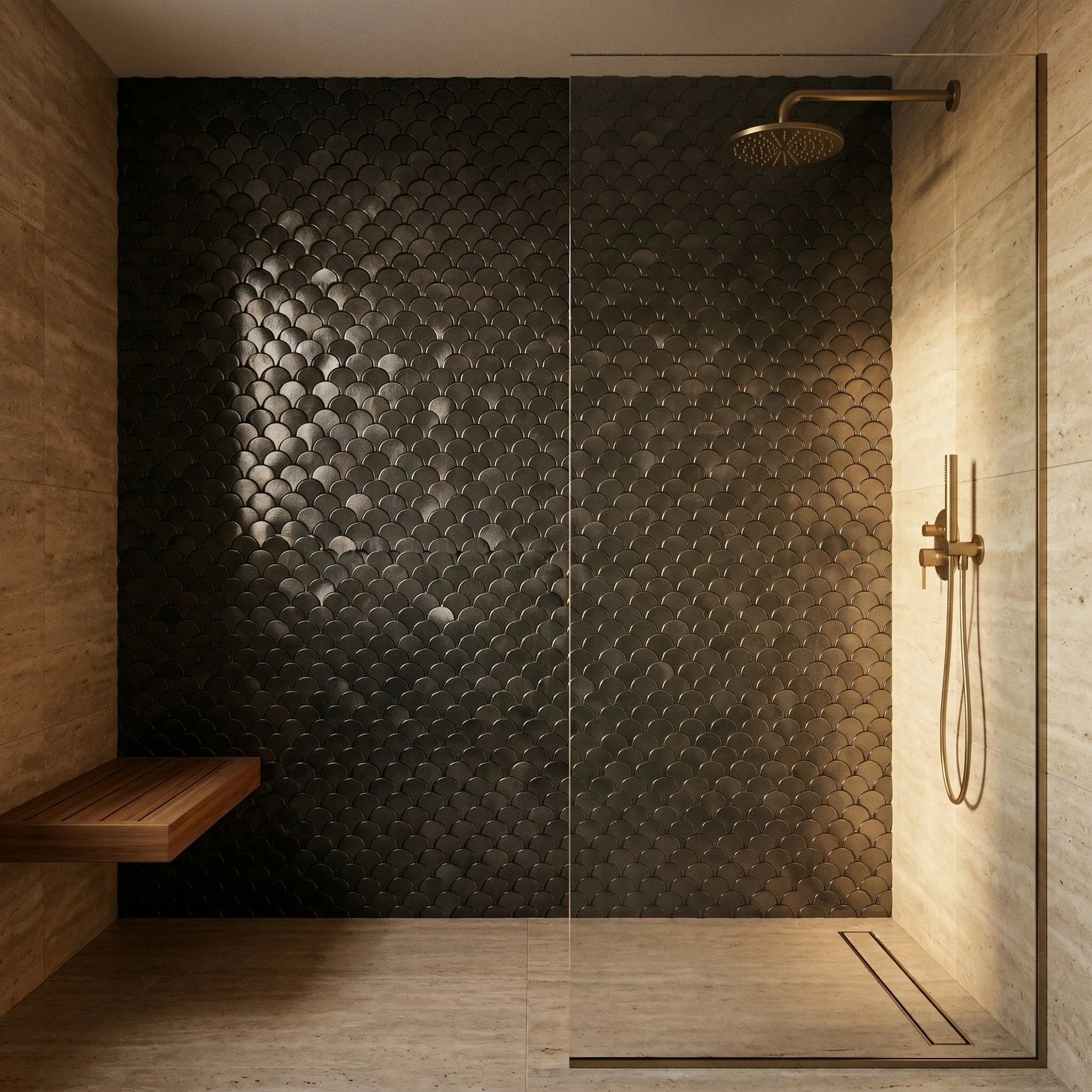 Peel and Stick Backsplash | Fish Scale 3D Anthracite | 11.73×11.34" - Image 3