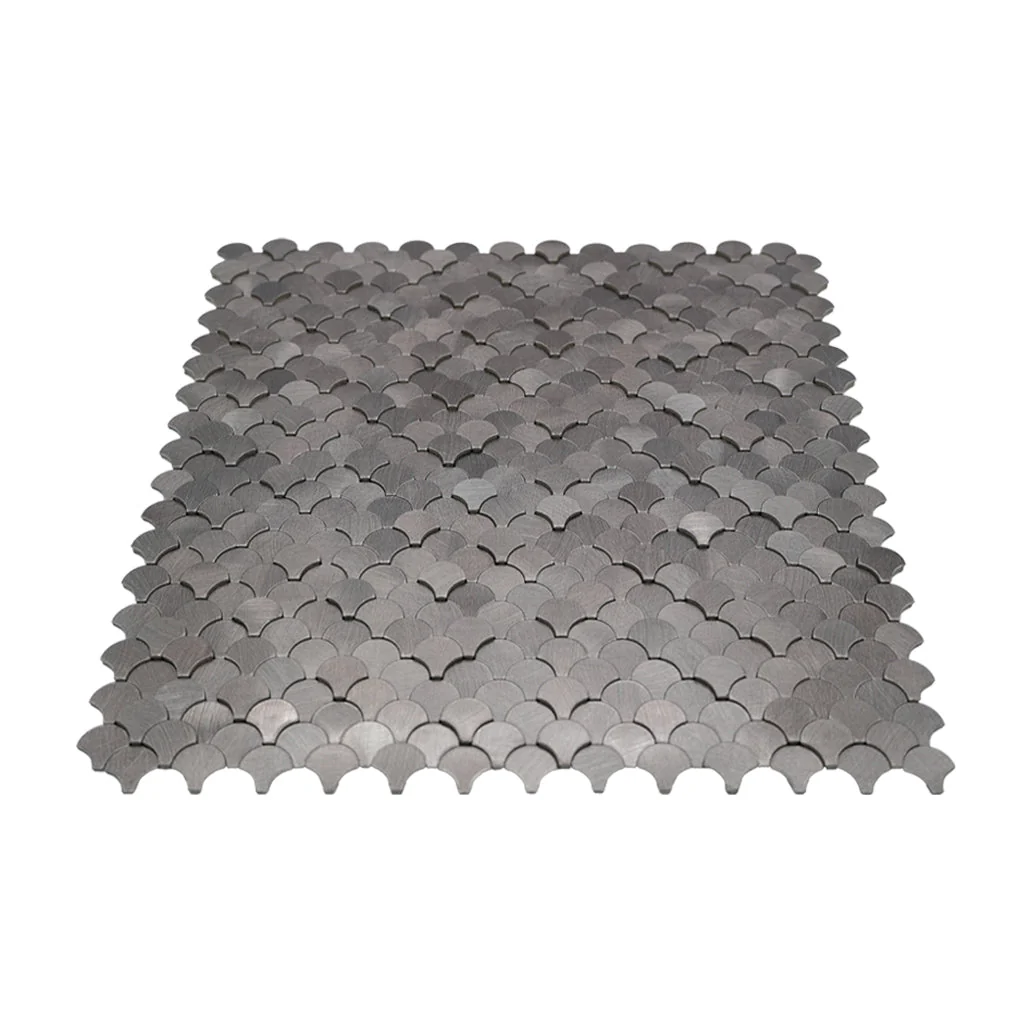 Peel and Stick Backsplash | Fish Scale 3D Anthracite | 11.73×11.34" - Image 4
