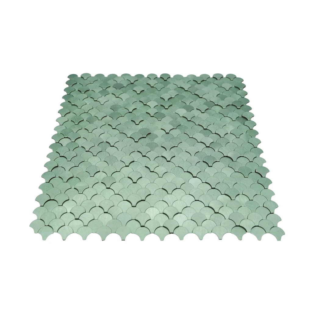Peel and Stick Backsplash | Fish Scale 3D Pastel Green | 11.73×11.34" - Image 4