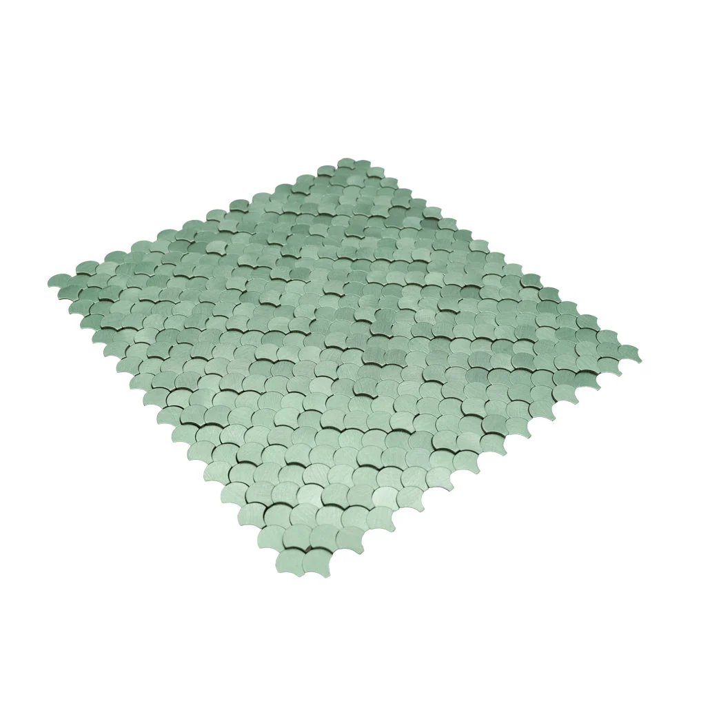 Peel and Stick Backsplash | Fish Scale 3D Pastel Green | 11.73×11.34" - Image 6
