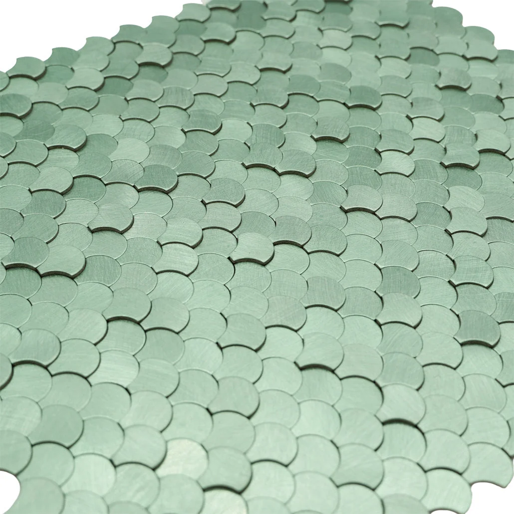 Peel and Stick Backsplash | Fish Scale 3D Pastel Green | 11.73×11.34" - Image 8