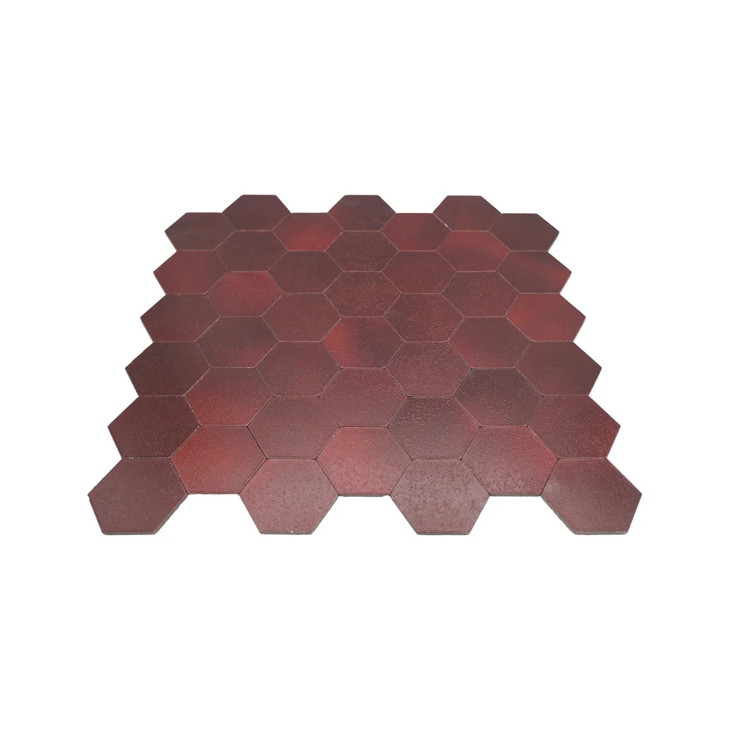 Peel and Stick Backsplash | Hexagon Burgundy | 11.5×11.34" - Image 4