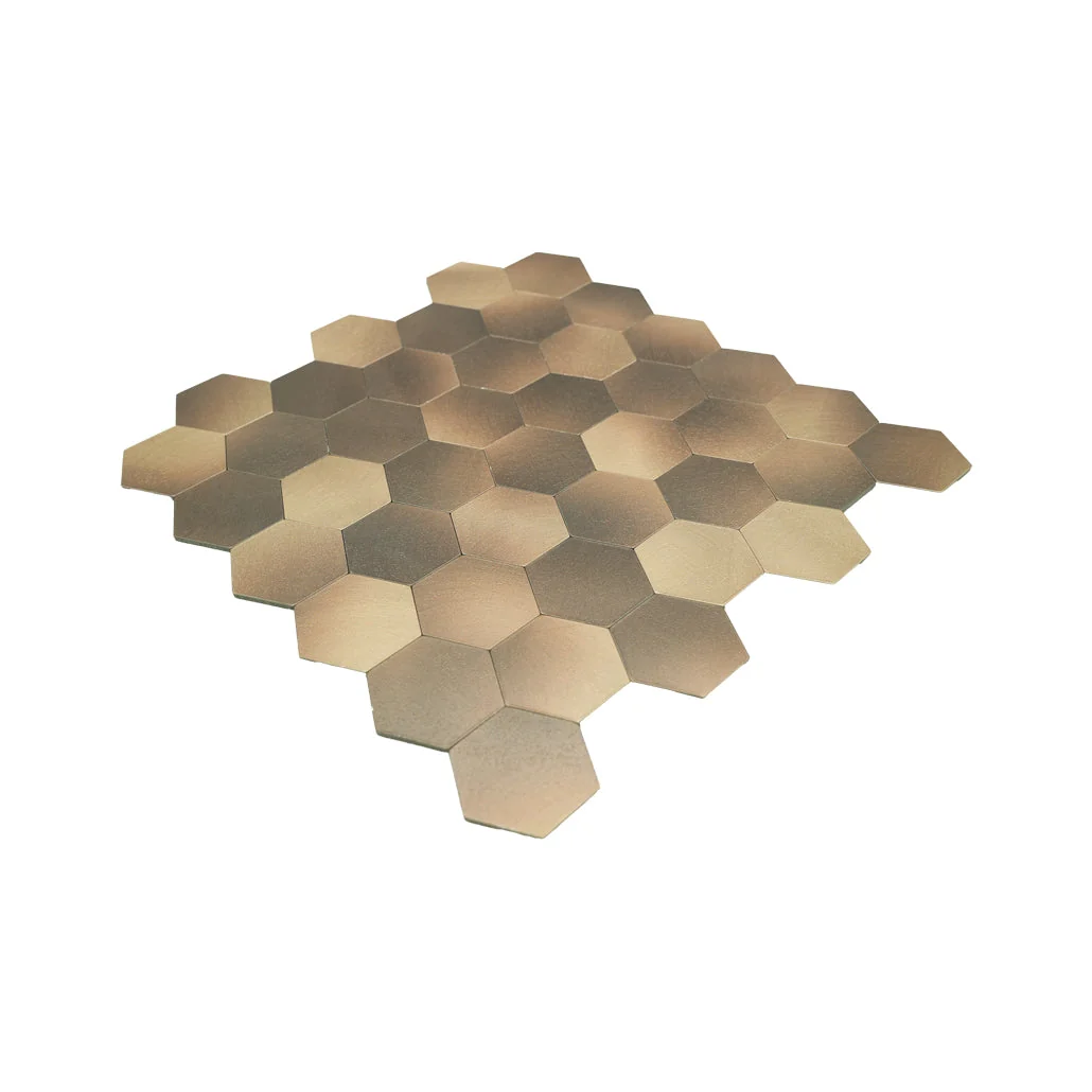 Peel and Stick Backsplash | Hexagon Gold | 11.5×11.34" - Image 4