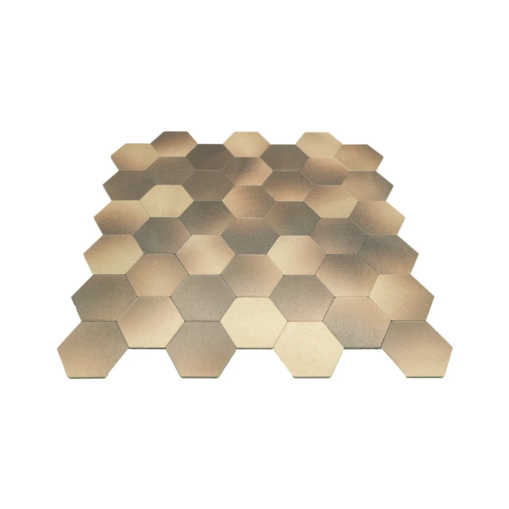 Peel and Stick Backsplash | Hexagon Gold | 11.5×11.34" - Image 6