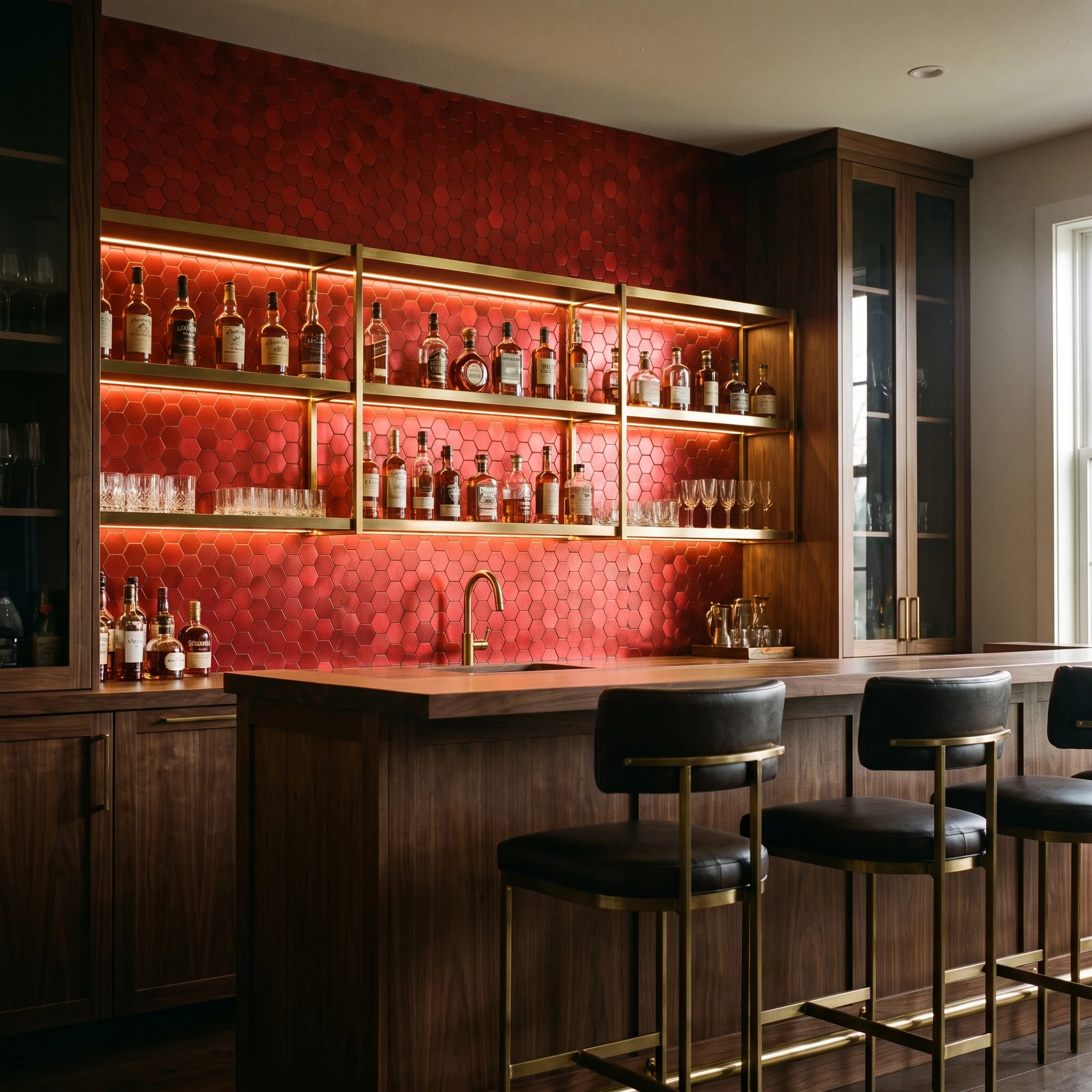 Peel and Stick Backsplash | Hexagon Red | 11.5×11.34" - Image 7