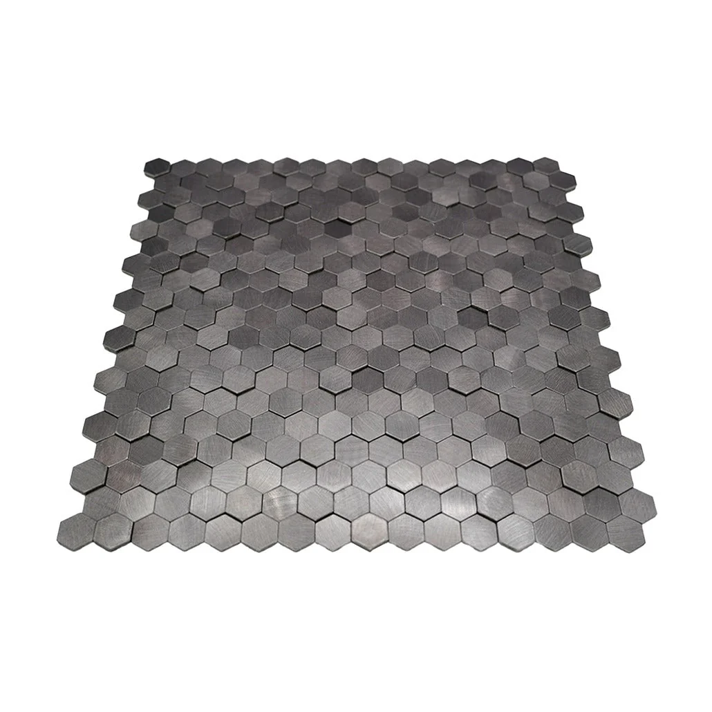 Peel and Stick Backsplash | Mini Hexagon 3D Anthracite | 11.73×12.09" - Image 4