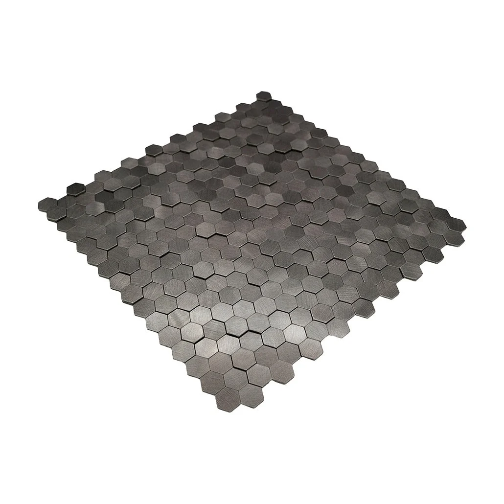Peel and Stick Backsplash | Mini Hexagon 3D Anthracite | 11.73×12.09" - Image 6