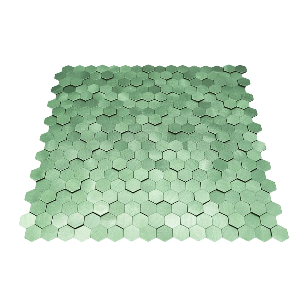 Peel and Stick Backsplash | Mini Hexagon 3D Pastel Green | 11.73×12.09" - Image 4
