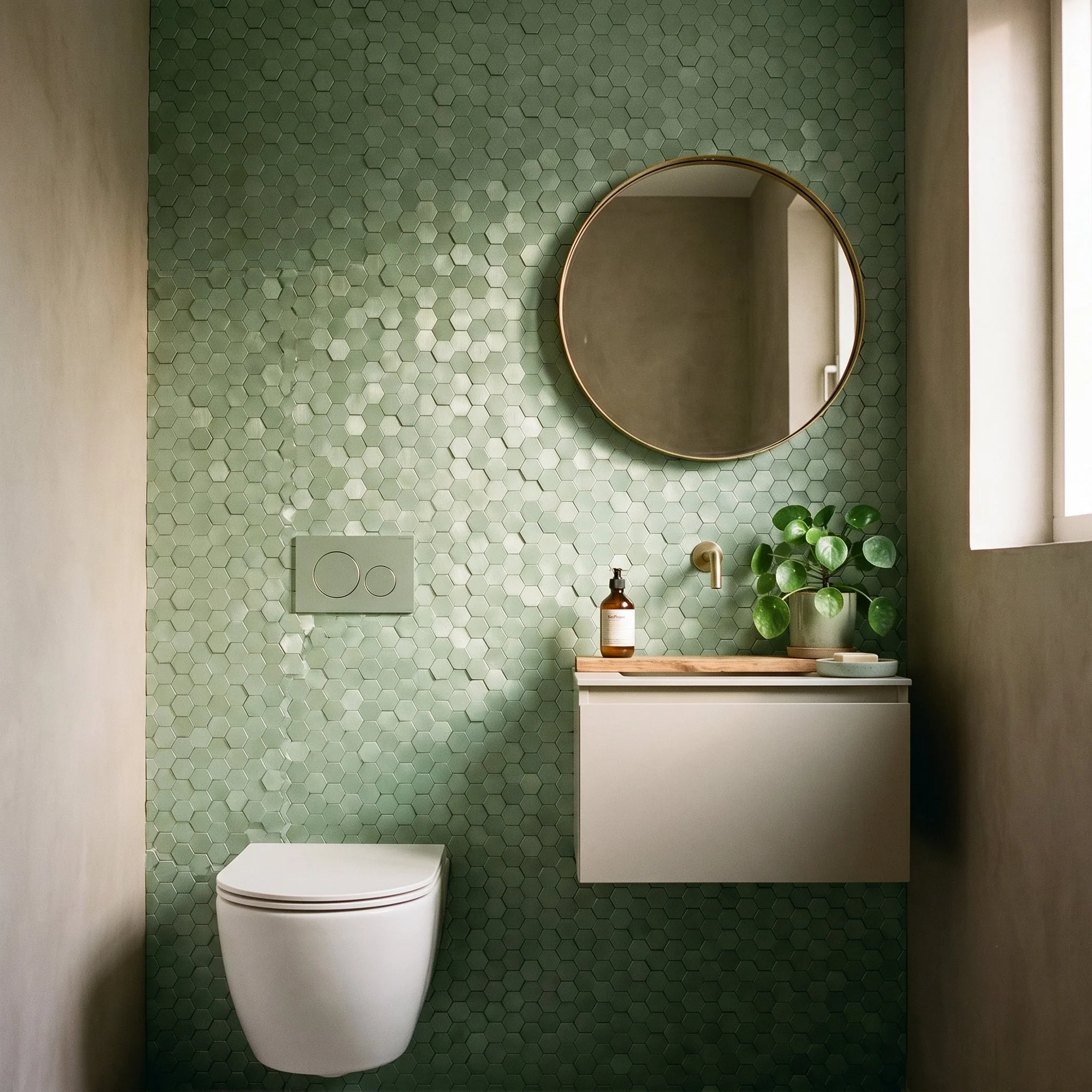 Peel and Stick Backsplash | Mini Hexagon 3D Pastel Green | 11.73×12.09" - Image 7