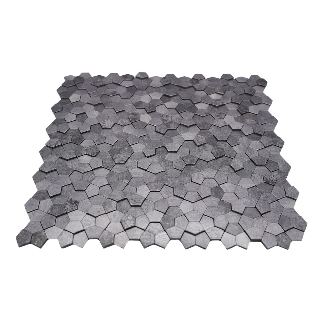 Peel and Stick Backsplash | Pentagon 3D Gray | 11.1×11.1" - Image 4