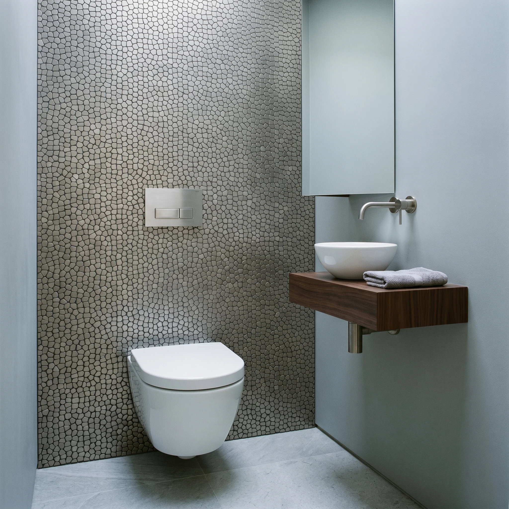 Peel and Stick Backsplash | Pentagon 3D Gray | 11.1×11.1" - Image 5