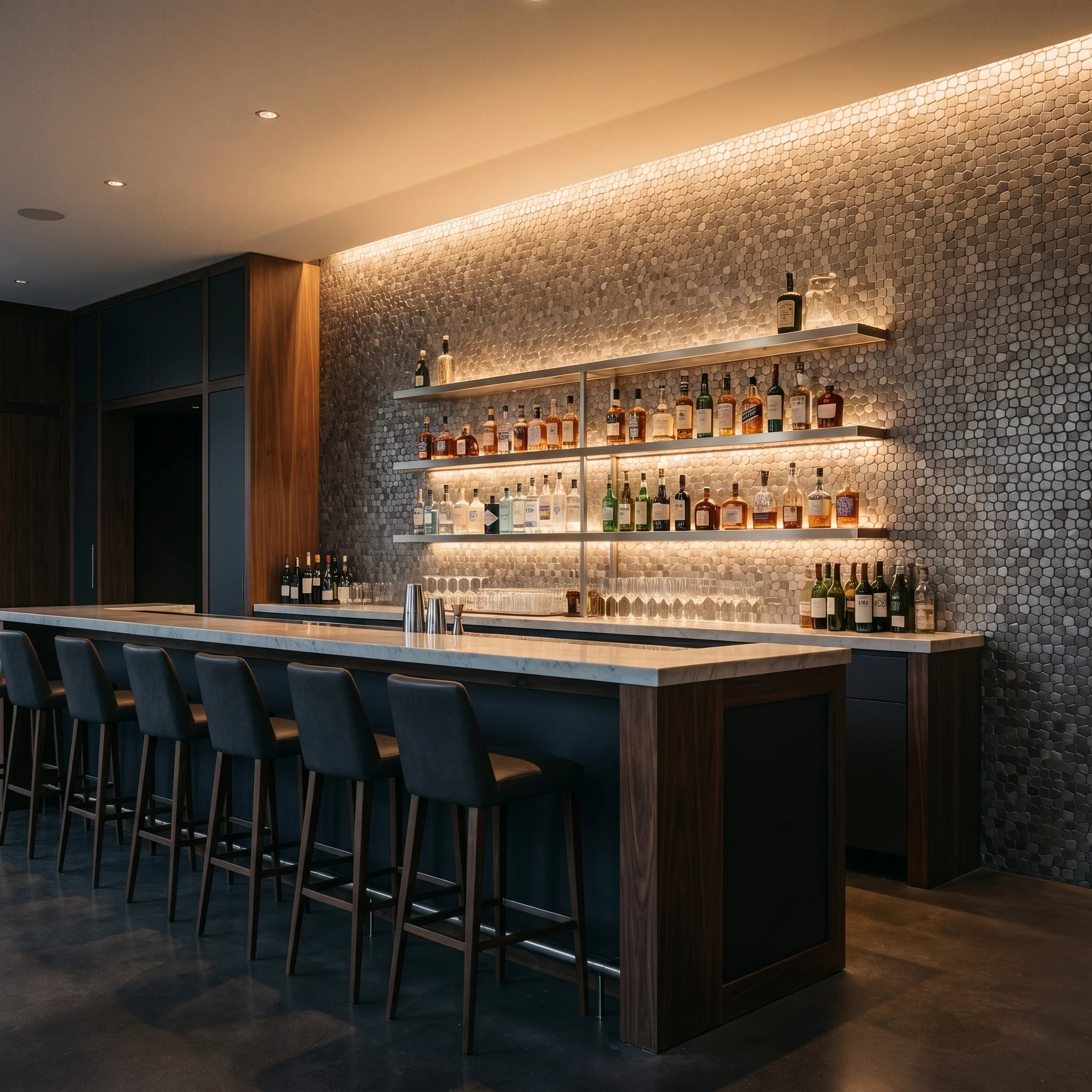 Peel and Stick Backsplash | Pentagon 3D Gray | 11.1×11.1" - Image 7