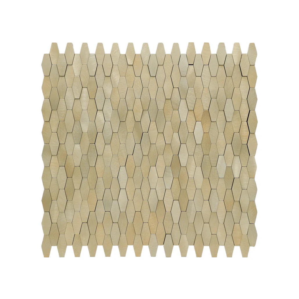 Peel and Stick Backsplash | Picket 3D Gold | 12.2×11.81" - Image 2