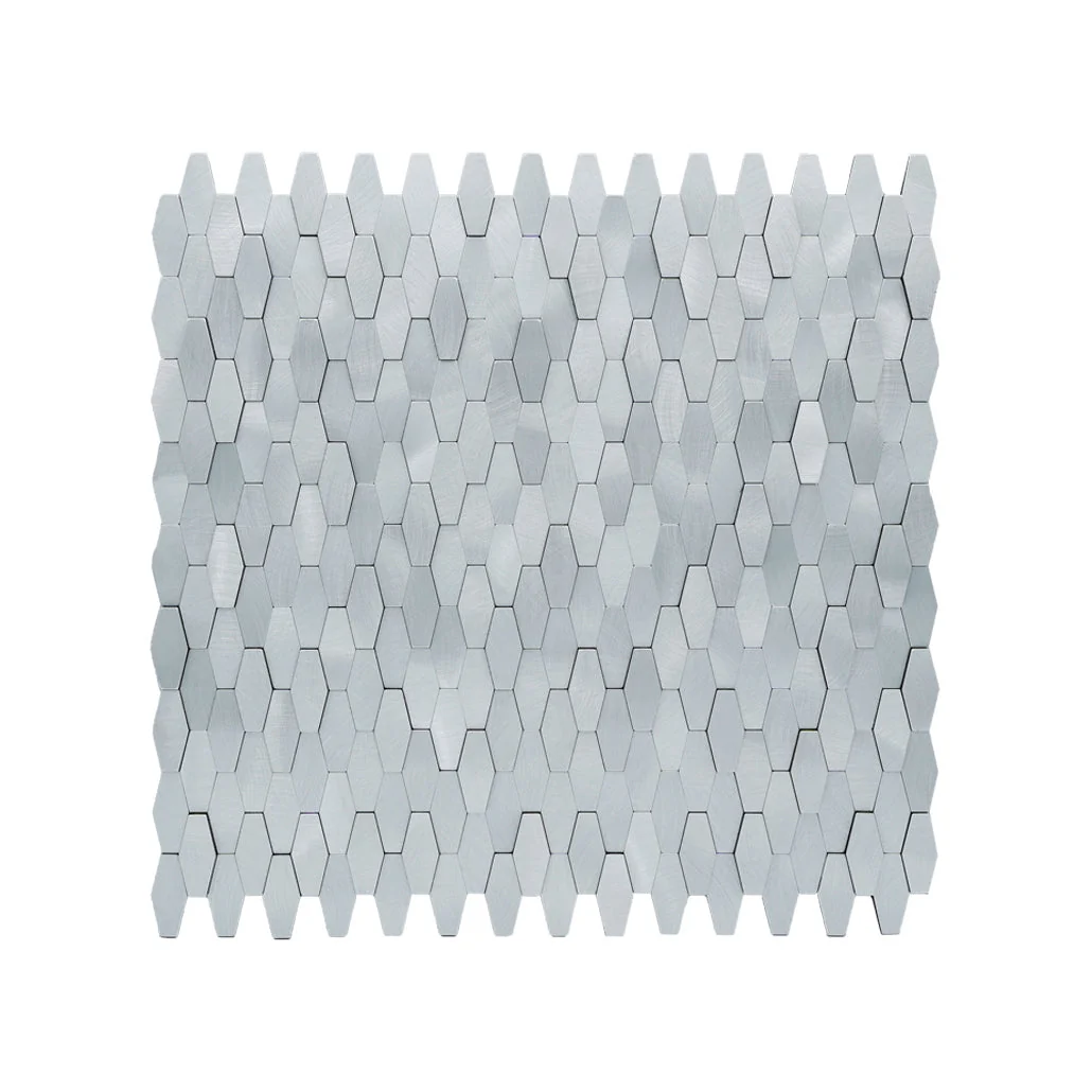 Peel and Stick Backsplash | Picket 3D Silver | 12.2×11.81" - Image 2