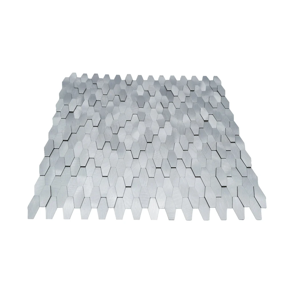 Peel and Stick Backsplash | Picket 3D Silver | 12.2×11.81" - Image 4
