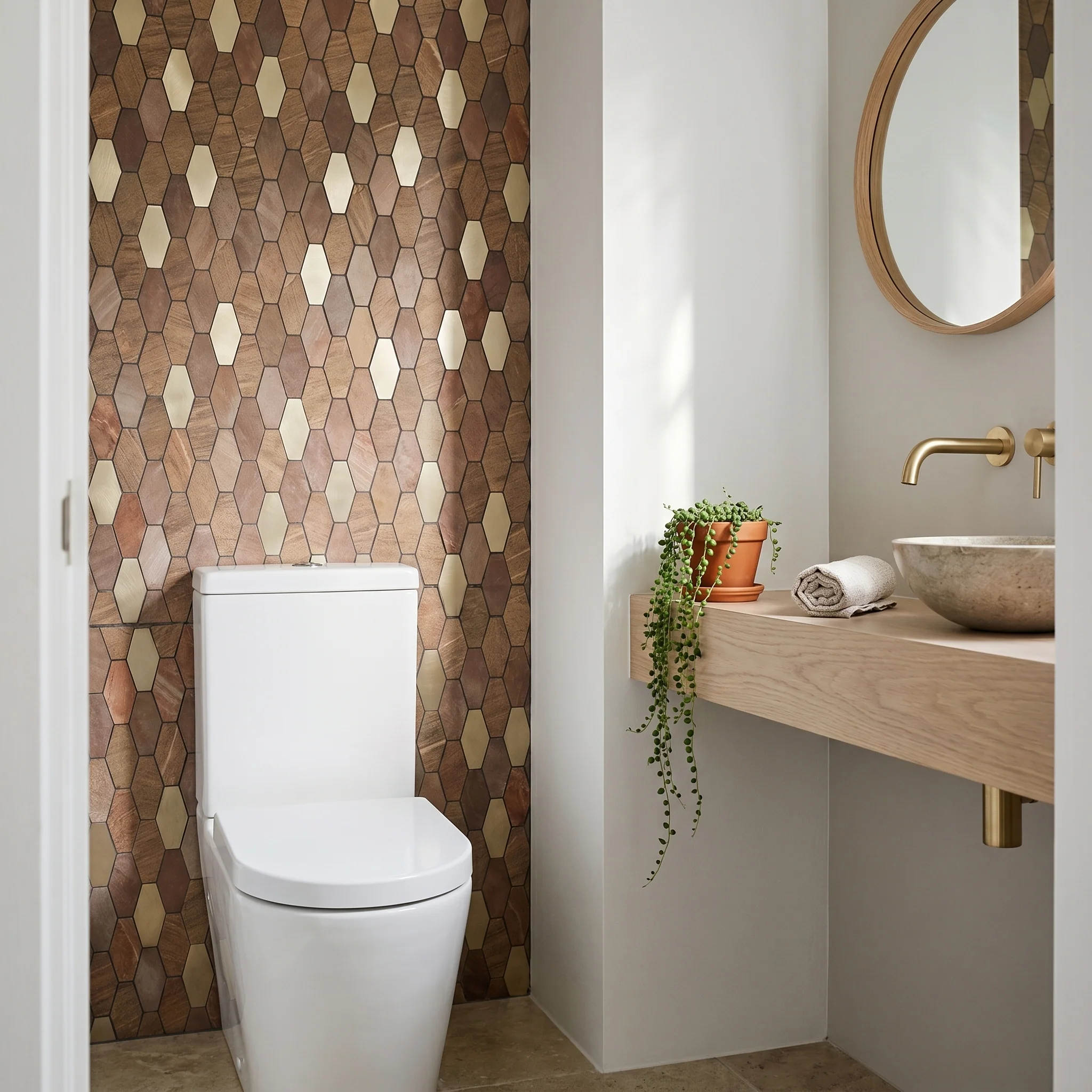 Peel and Stick Backsplash | Picket Brown | 11.81×11.81" - Image 5