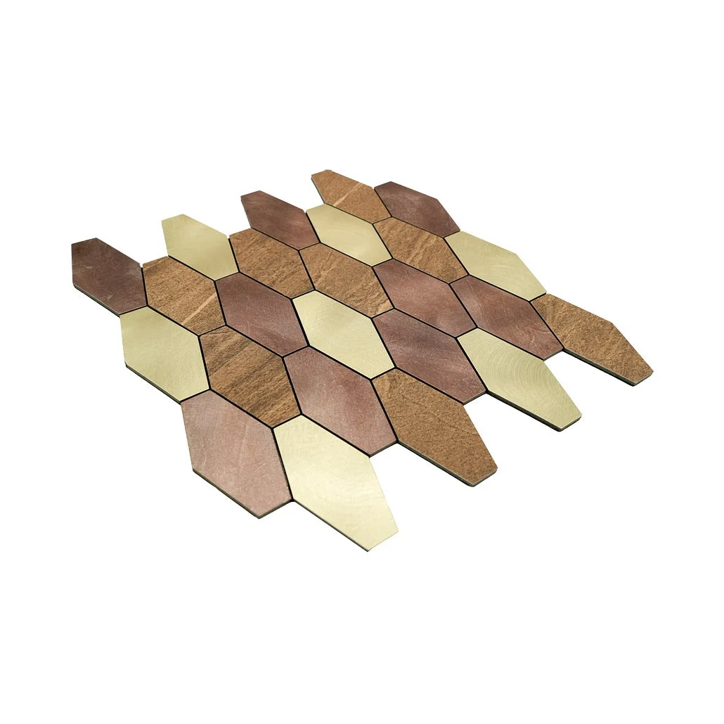 Peel and Stick Backsplash | Picket Brown | 11.81×11.81" - Image 6