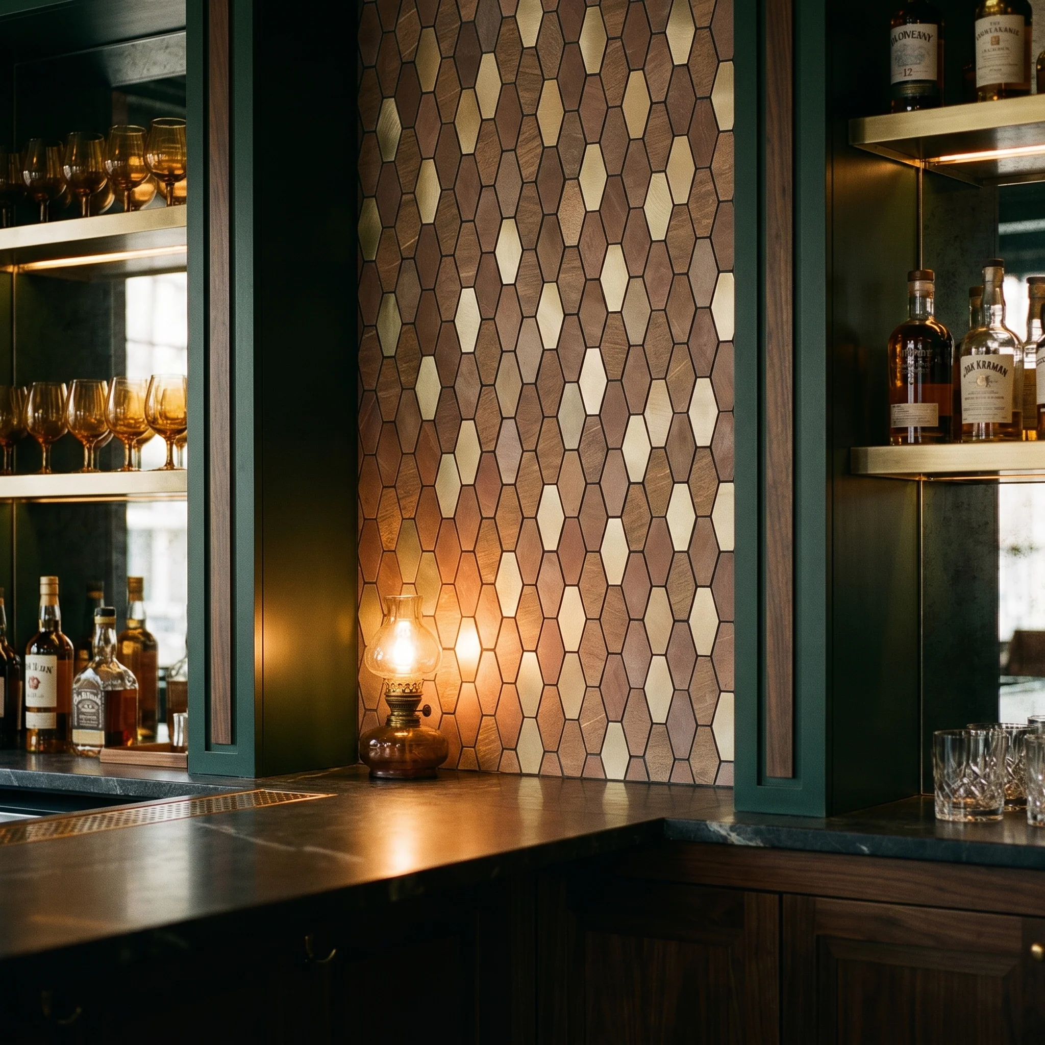 Peel and Stick Backsplash | Picket Brown | 11.81×11.81" - Image 9