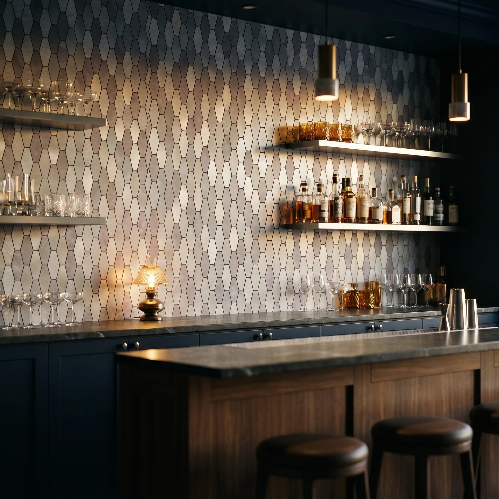Peel and Stick Backsplash | Picket Gray | 11.81×11.81" - Image 7