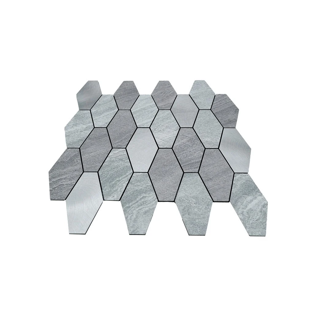 Peel and Stick Backsplash | Picket Silver | 11.81×11.81" - Image 4
