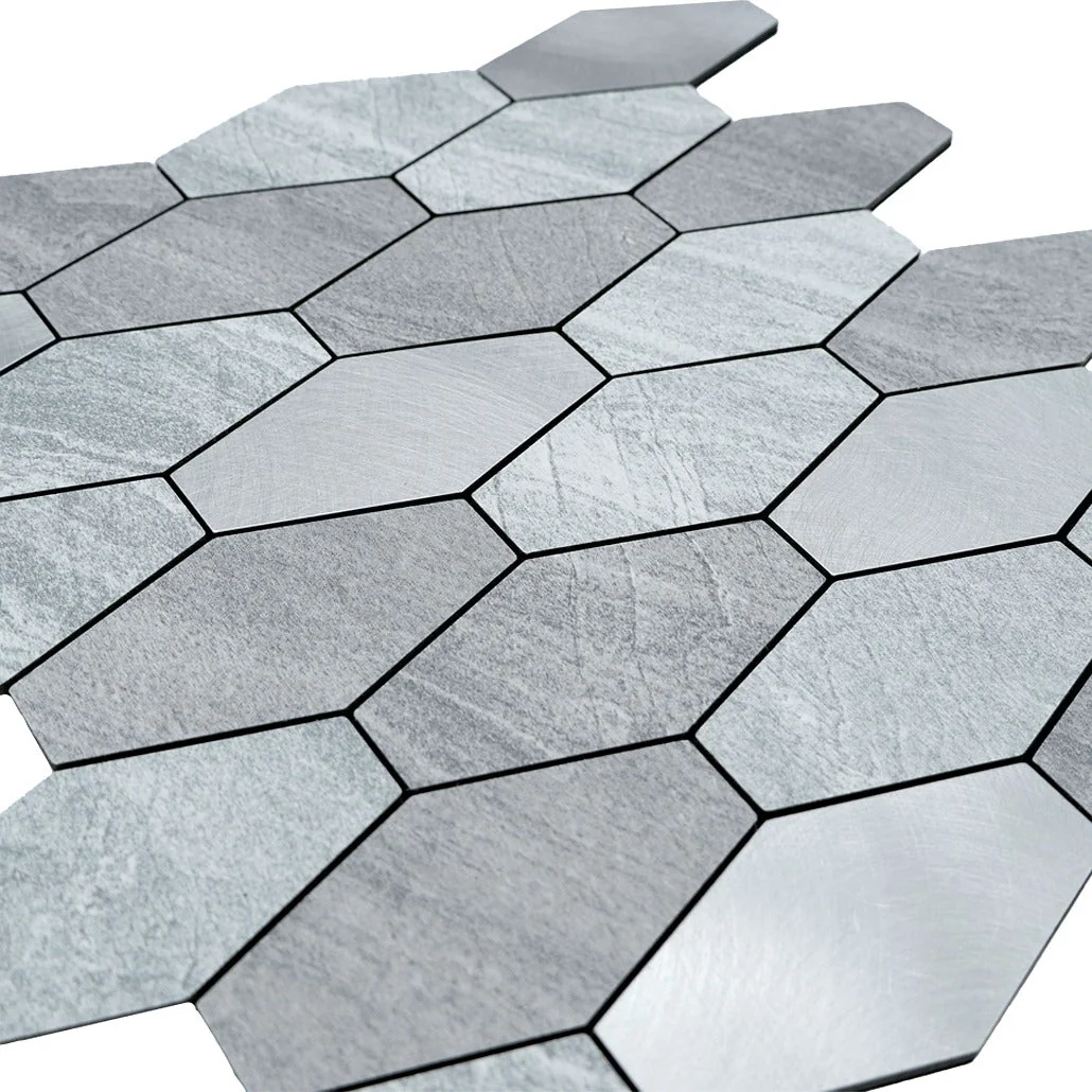Peel and Stick Backsplash | Picket Silver | 11.81×11.81" - Image 8