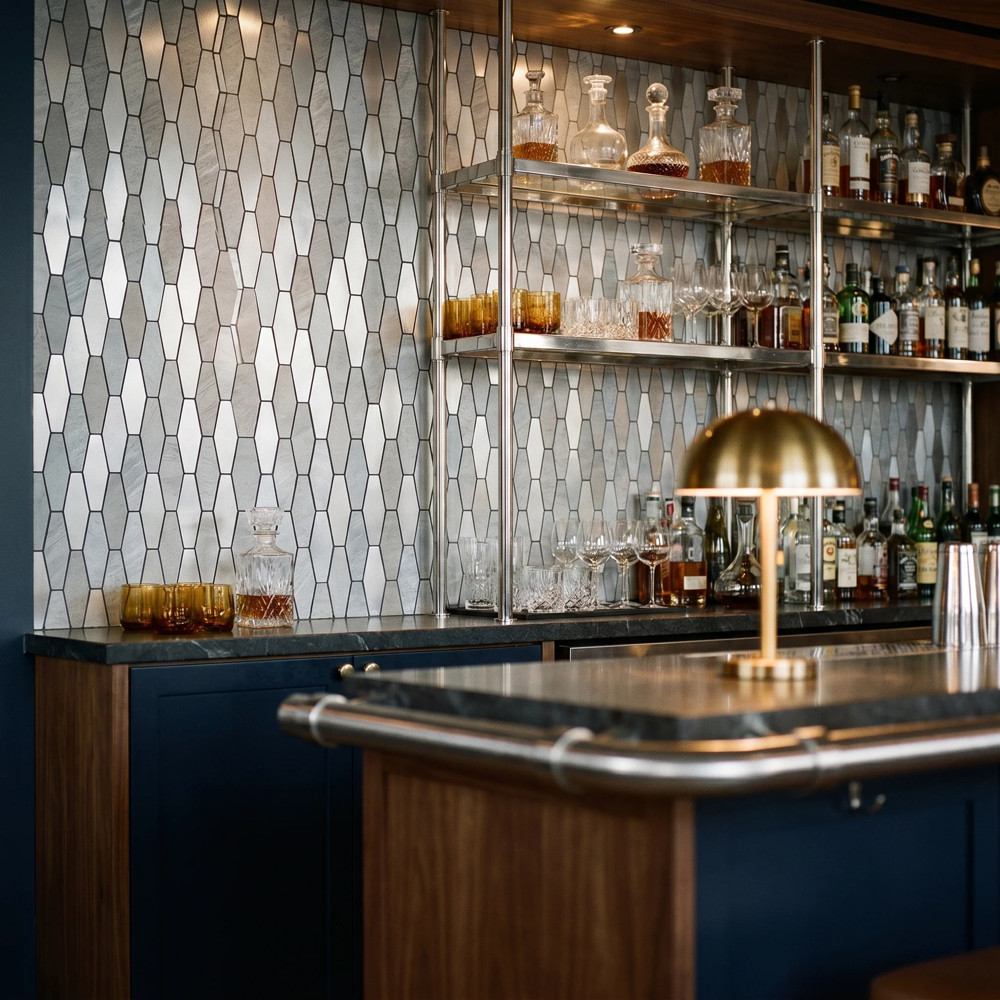Peel and Stick Backsplash | Picket Silver | 11.81×11.81" - Image 9