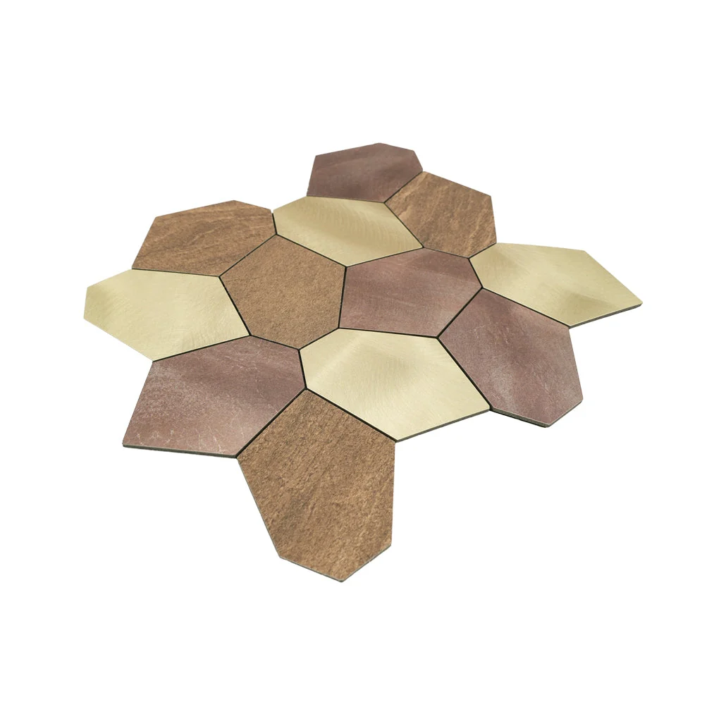 Peel and Stick Backsplash | Polygon Gold | 11.81×10.31" - Image 6